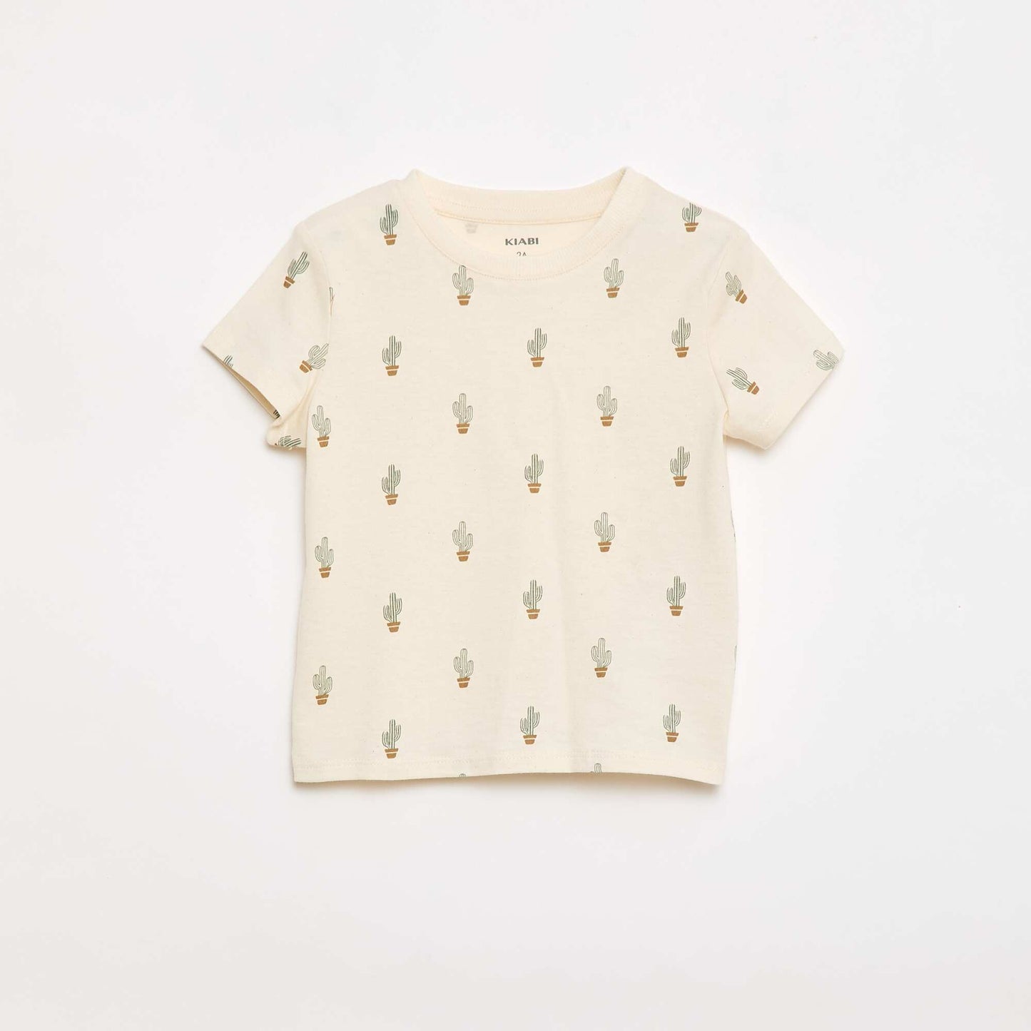 T-shirt uni en jersey coton BLANC