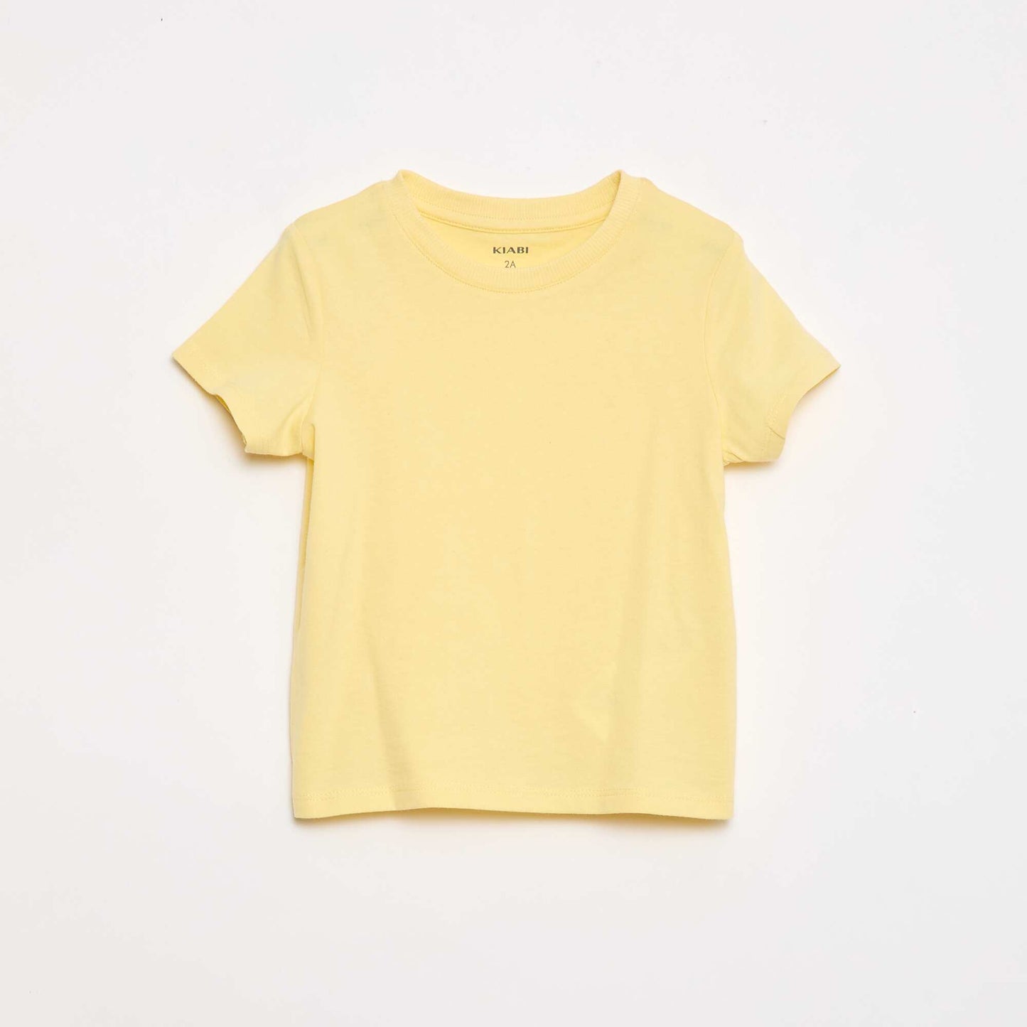 T-shirt uni en jersey coton JAUNE