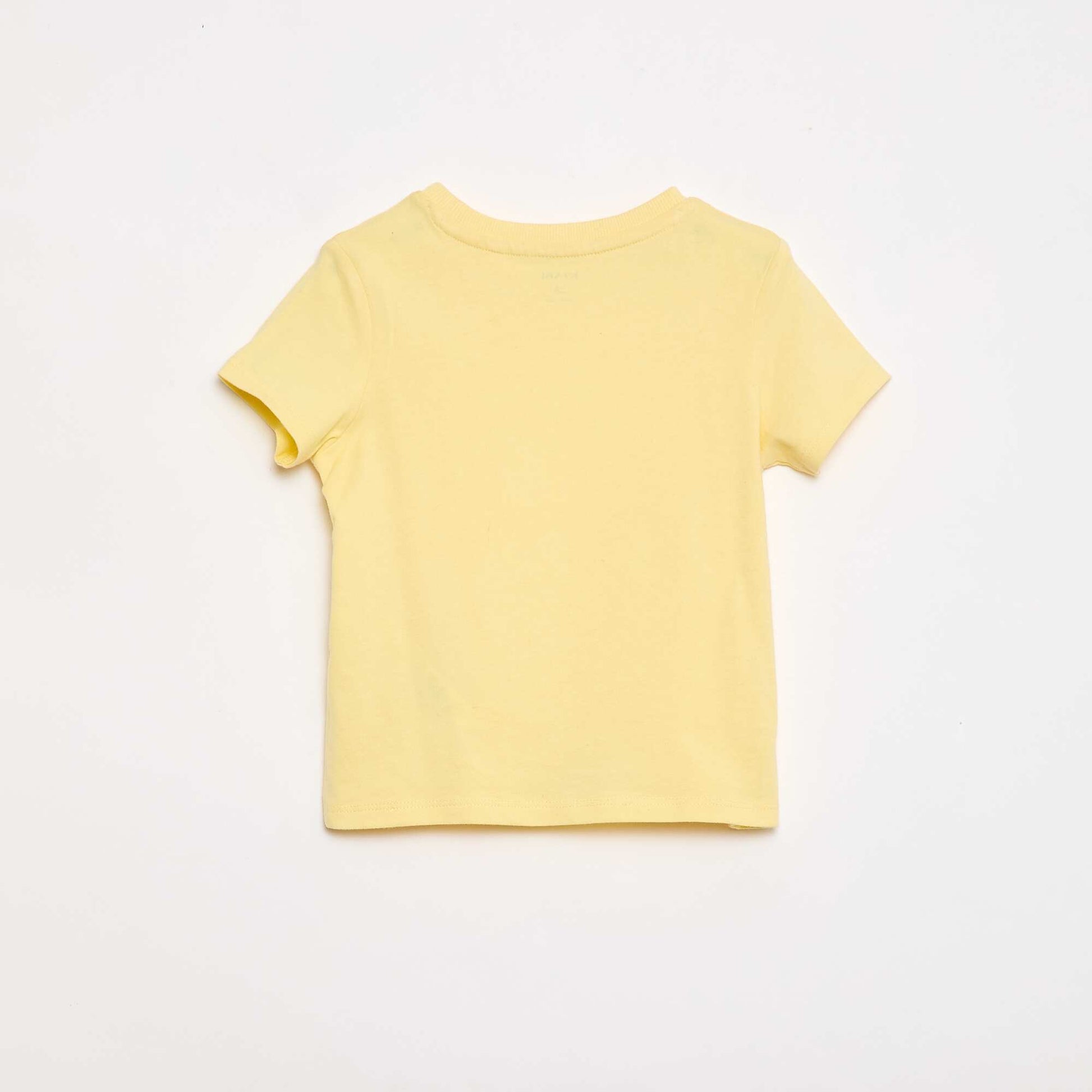 T-shirt uni en jersey coton JAUNE