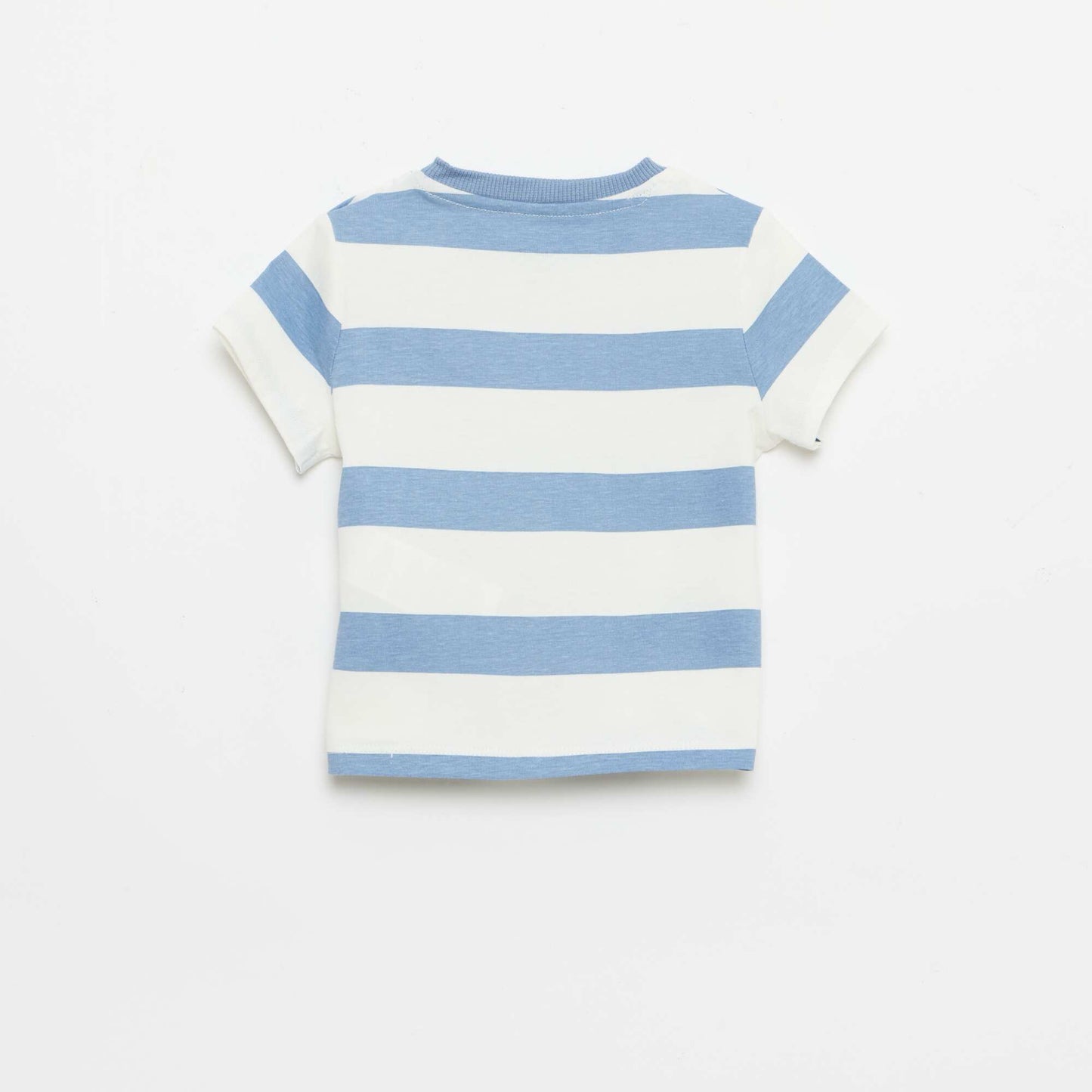 T-shirt uni en jersey coton BLEU