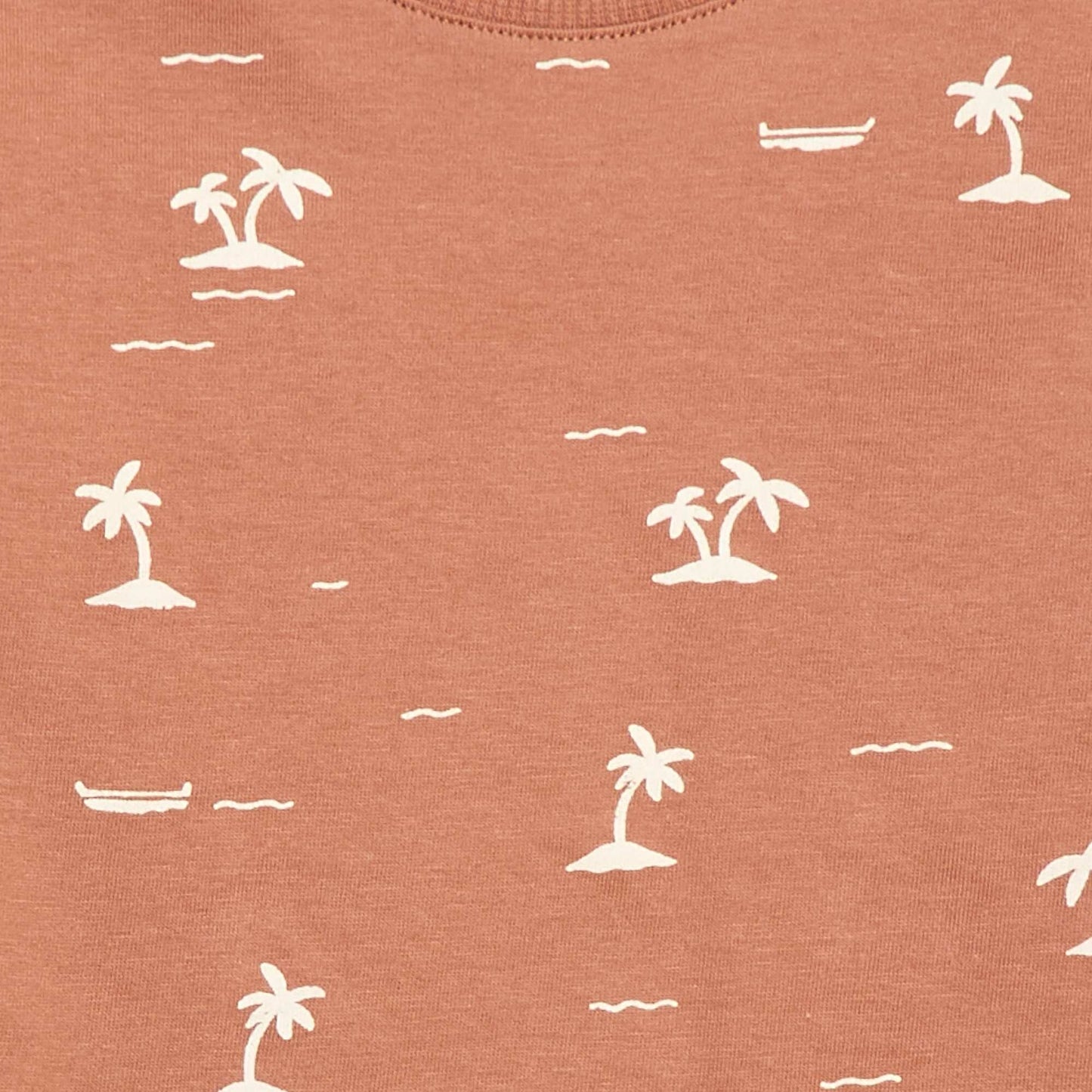 T-shirt uni en jersey coton MARRON