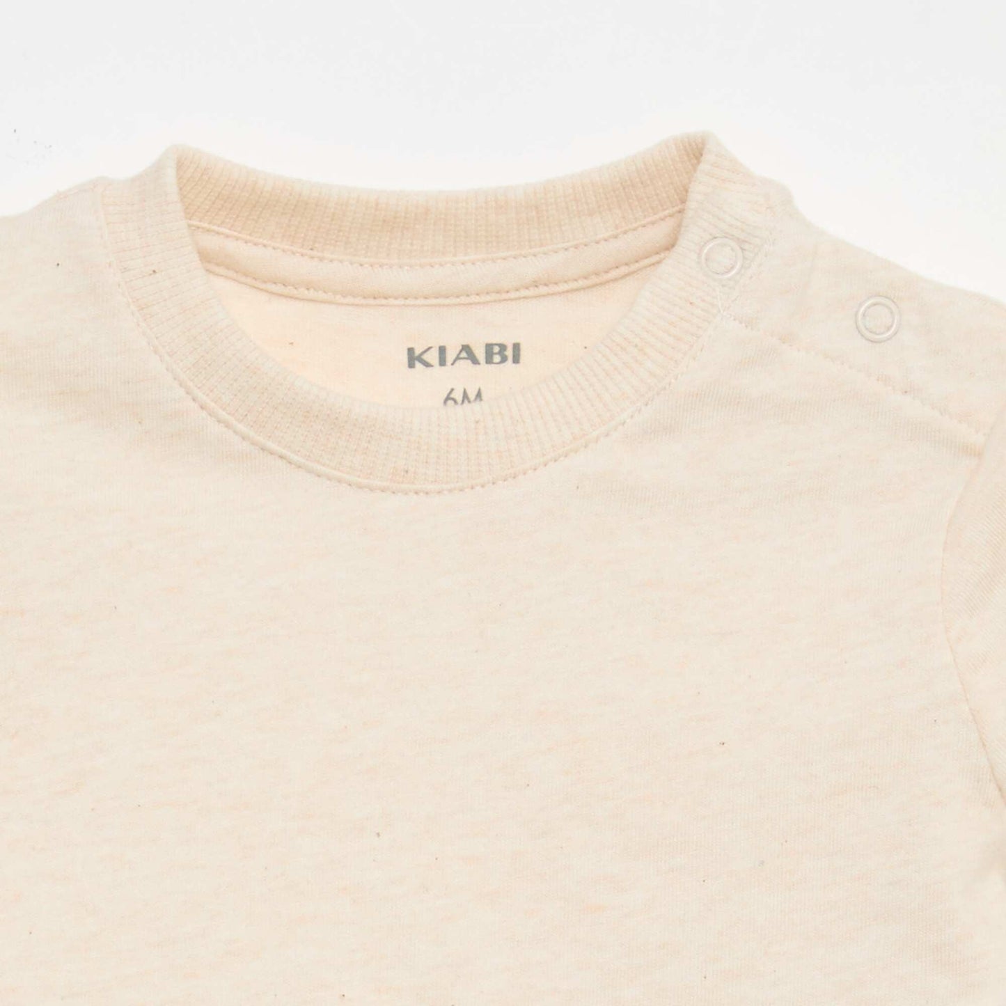 T-shirt uni en jersey coton BEIGE
