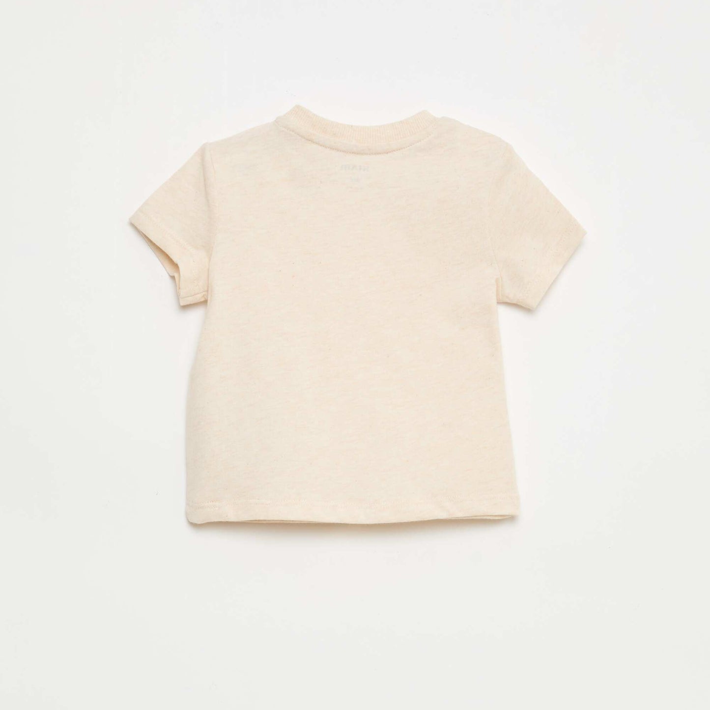 T-shirt uni en jersey coton BEIGE