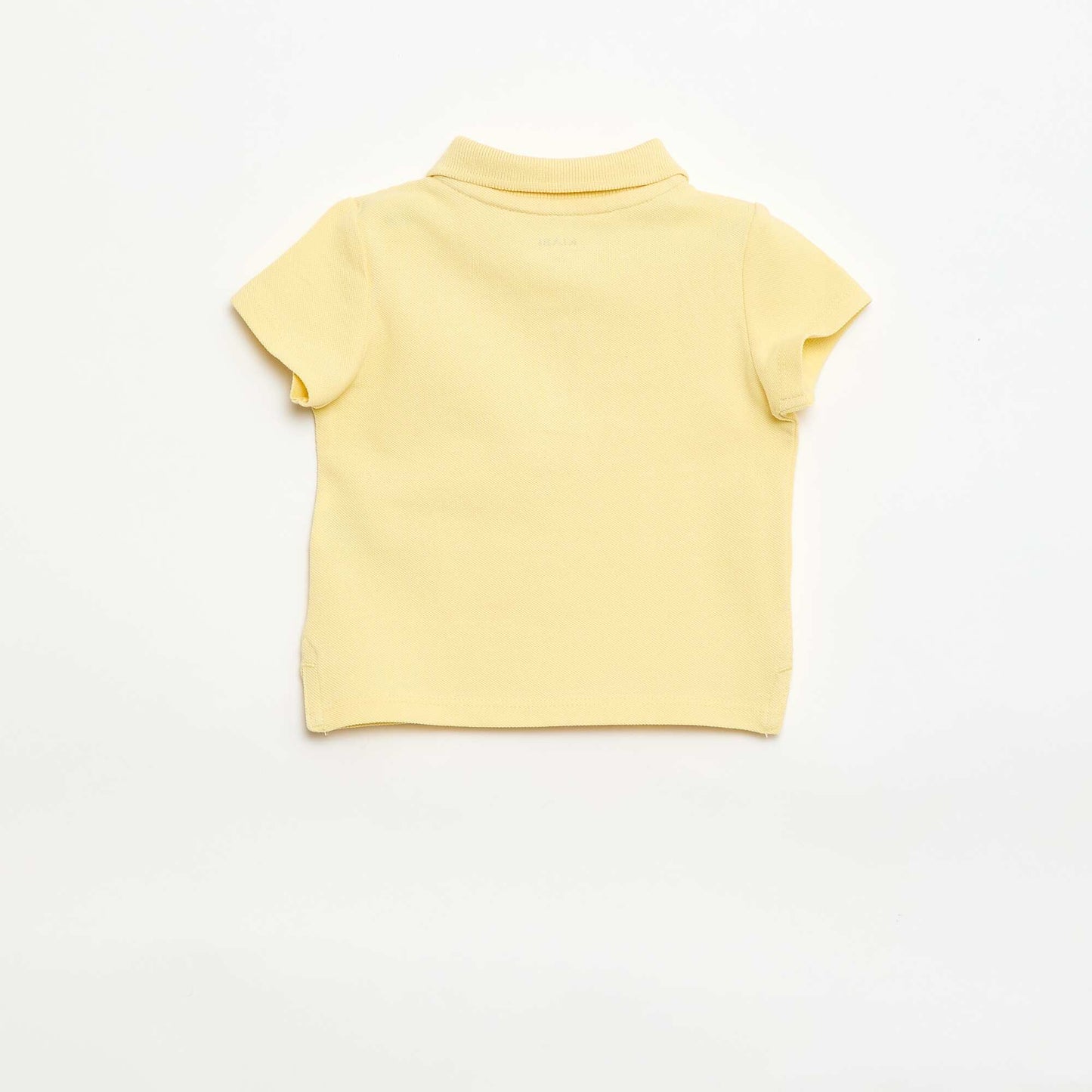Polo en coton piqué à manches courtes JAUNE