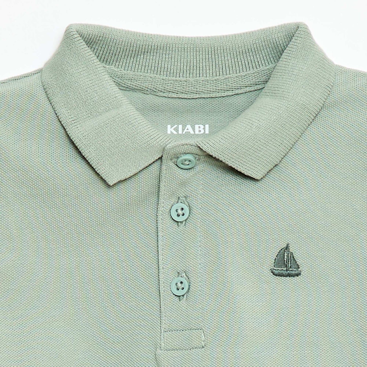 Polo en coton piqué à manches courtes VERT