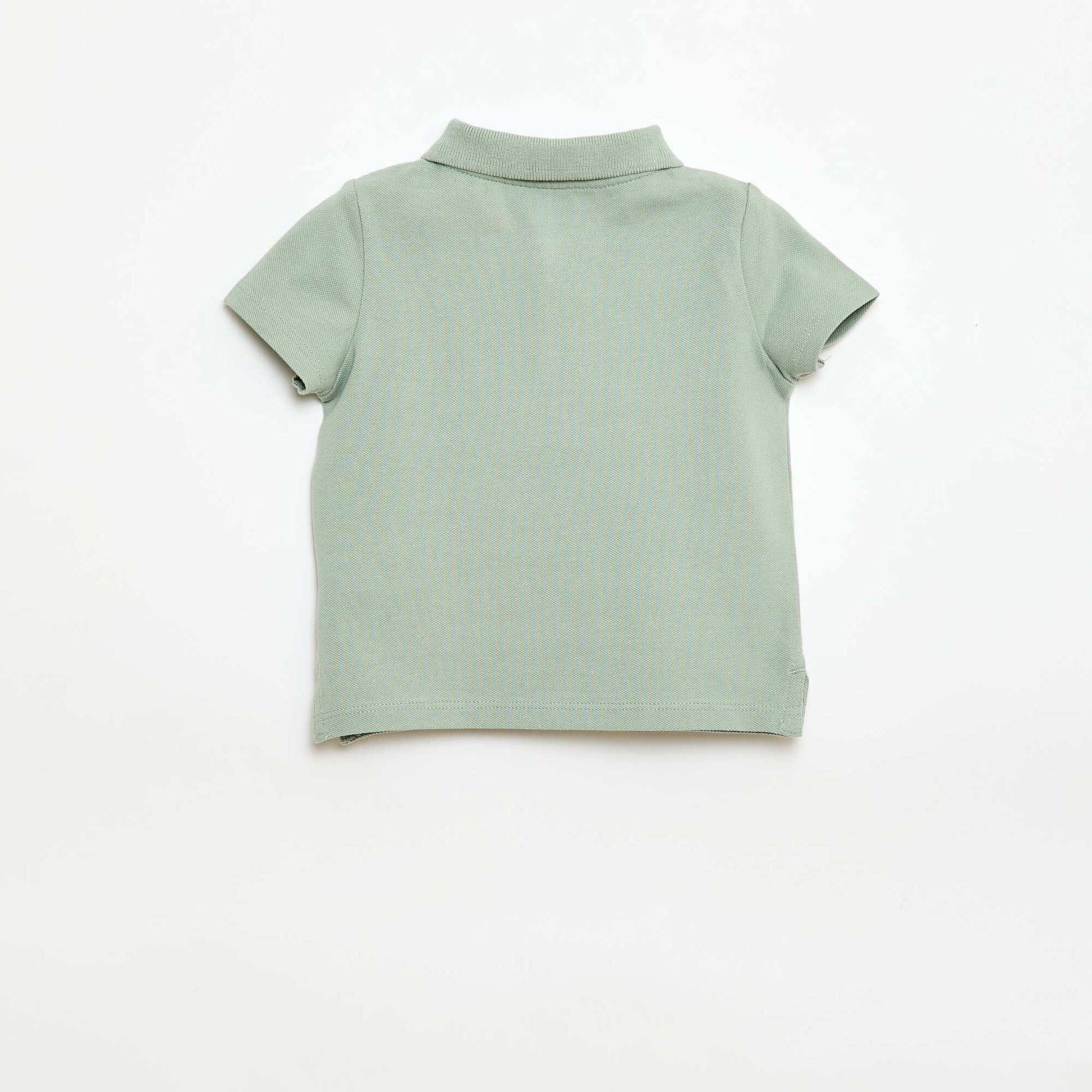 Polo en coton piqué à manches courtes VERT