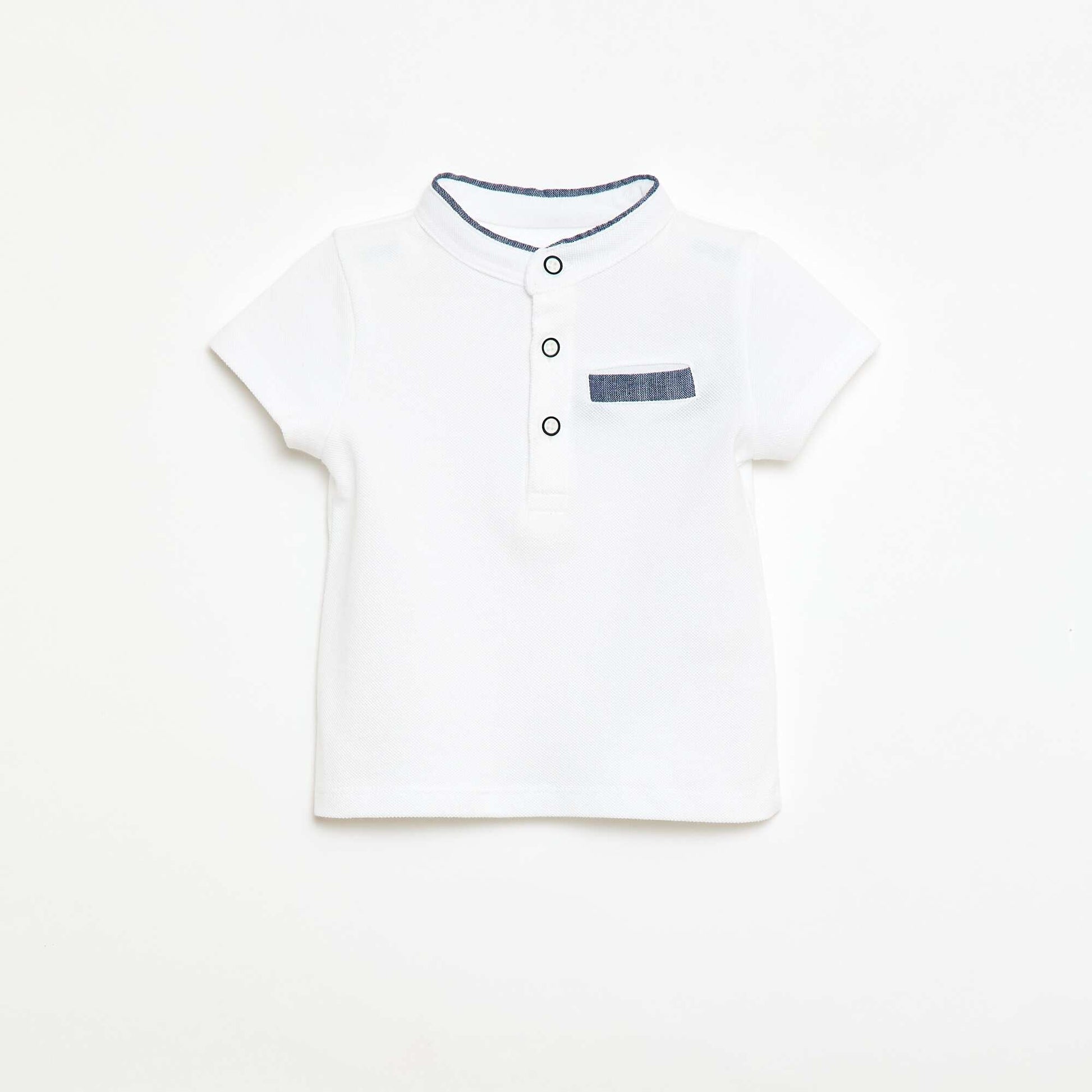 Polo à manches courtes BLANC