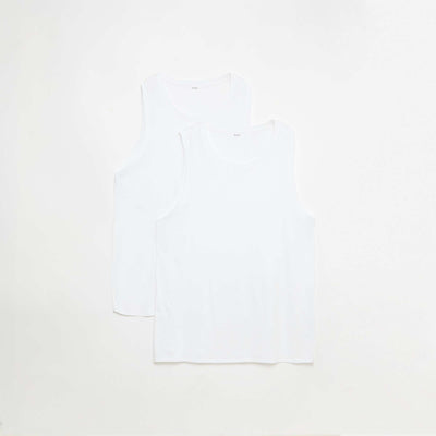 Lot de débardeur en maille jersey - 2 pièces BLANC