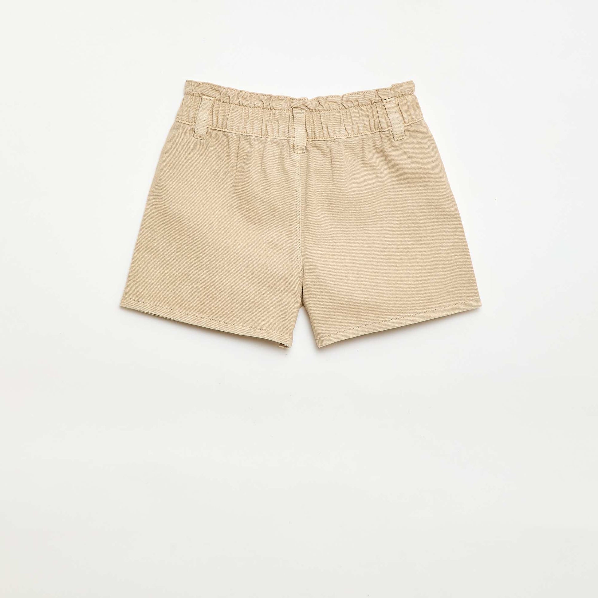 Short en twill uni BEIGE