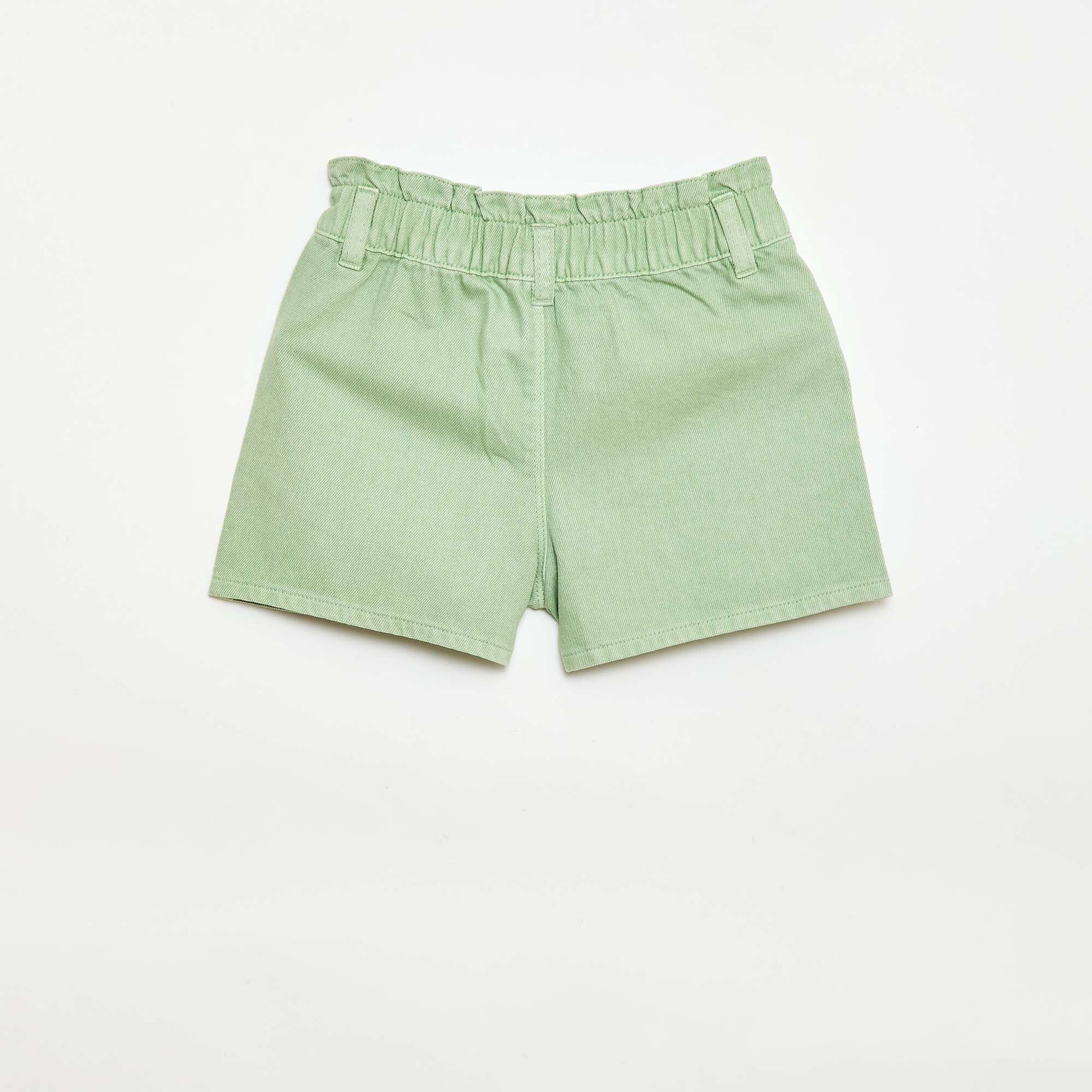 Short en twill uni VERT