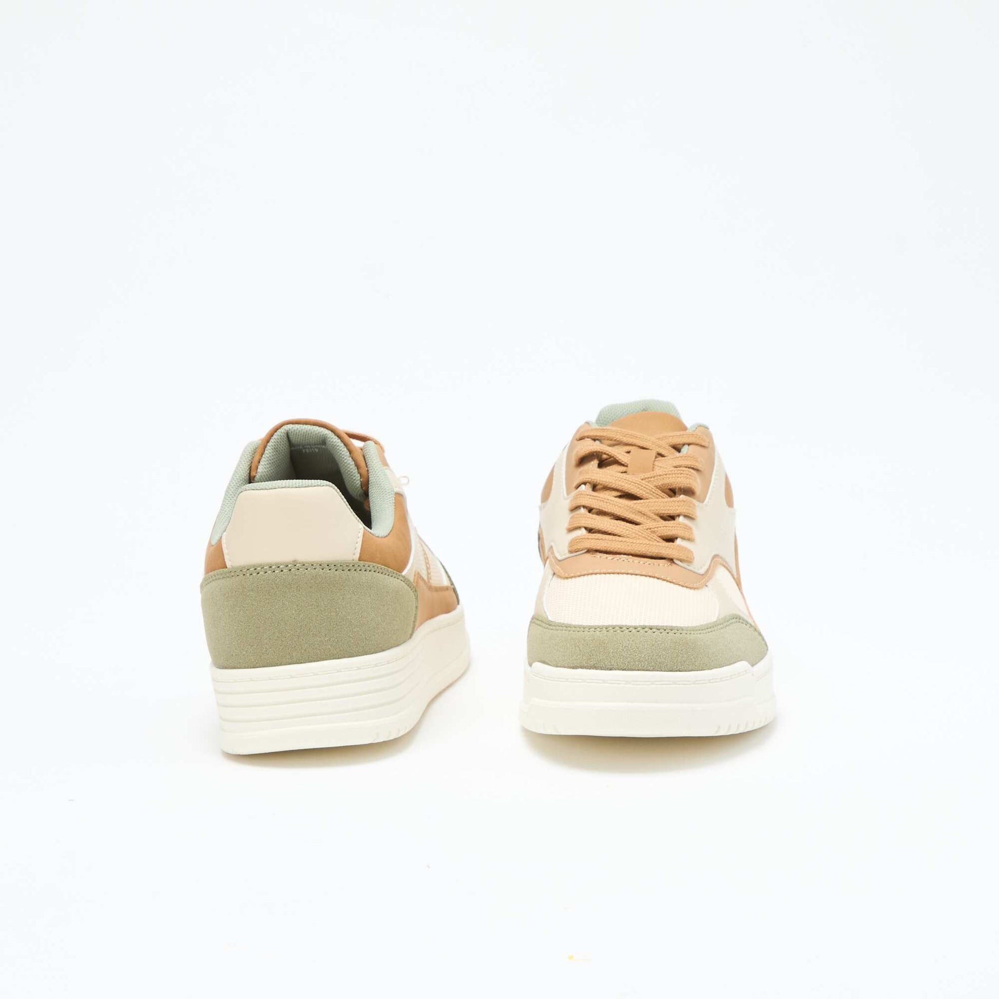 Baskets avec empiècements tricolores BEIGE