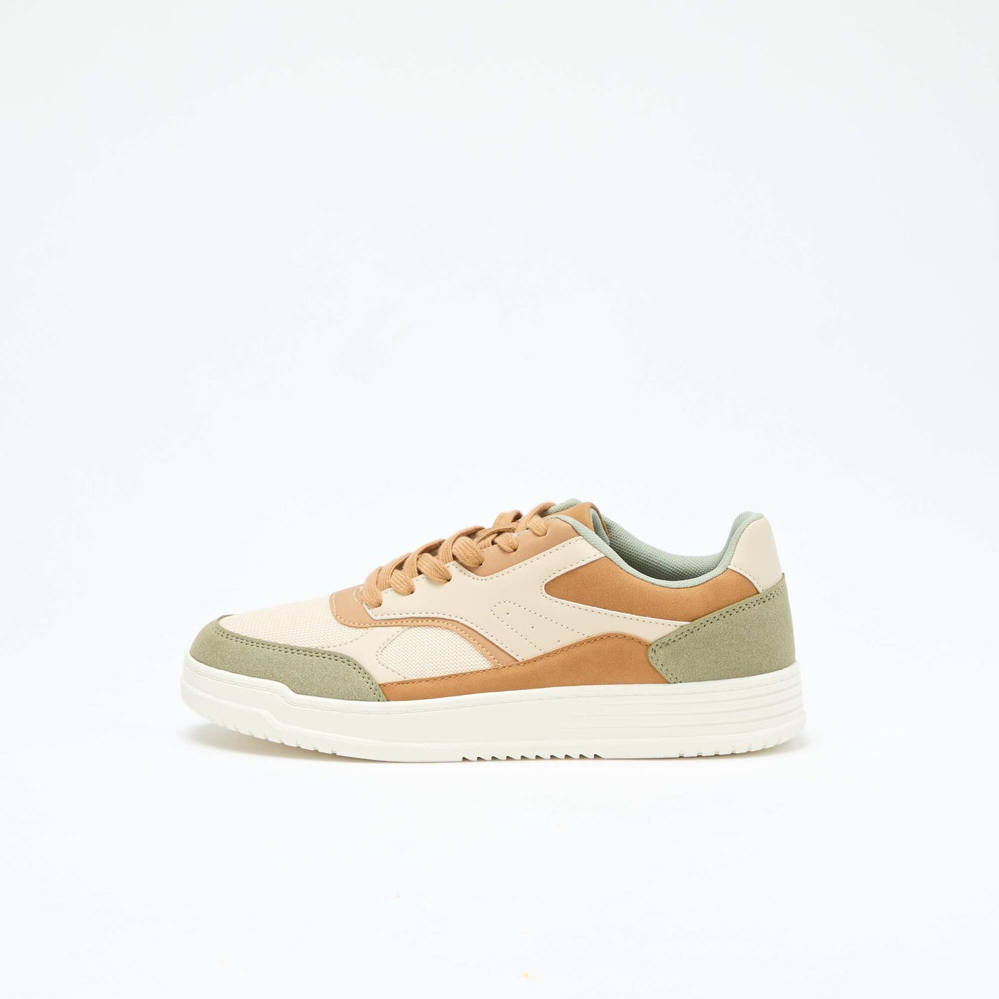 Baskets avec empiècements tricolores BEIGE