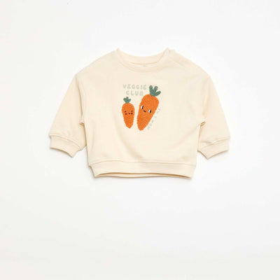 Sweat-shirt à manches longues BLANC