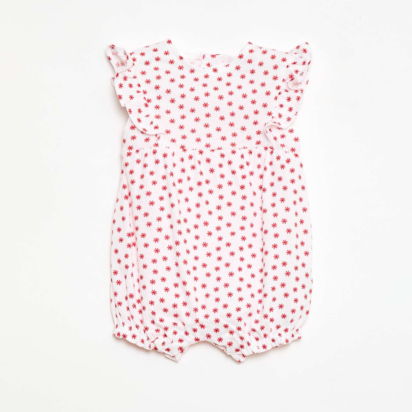 Barboteuse imprimée en jersey de coton ROUGE