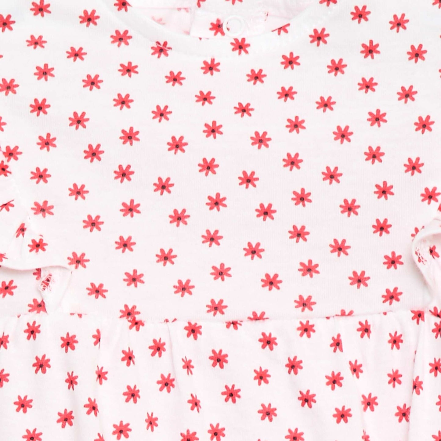 Barboteuse imprimée en jersey de coton ROUGE