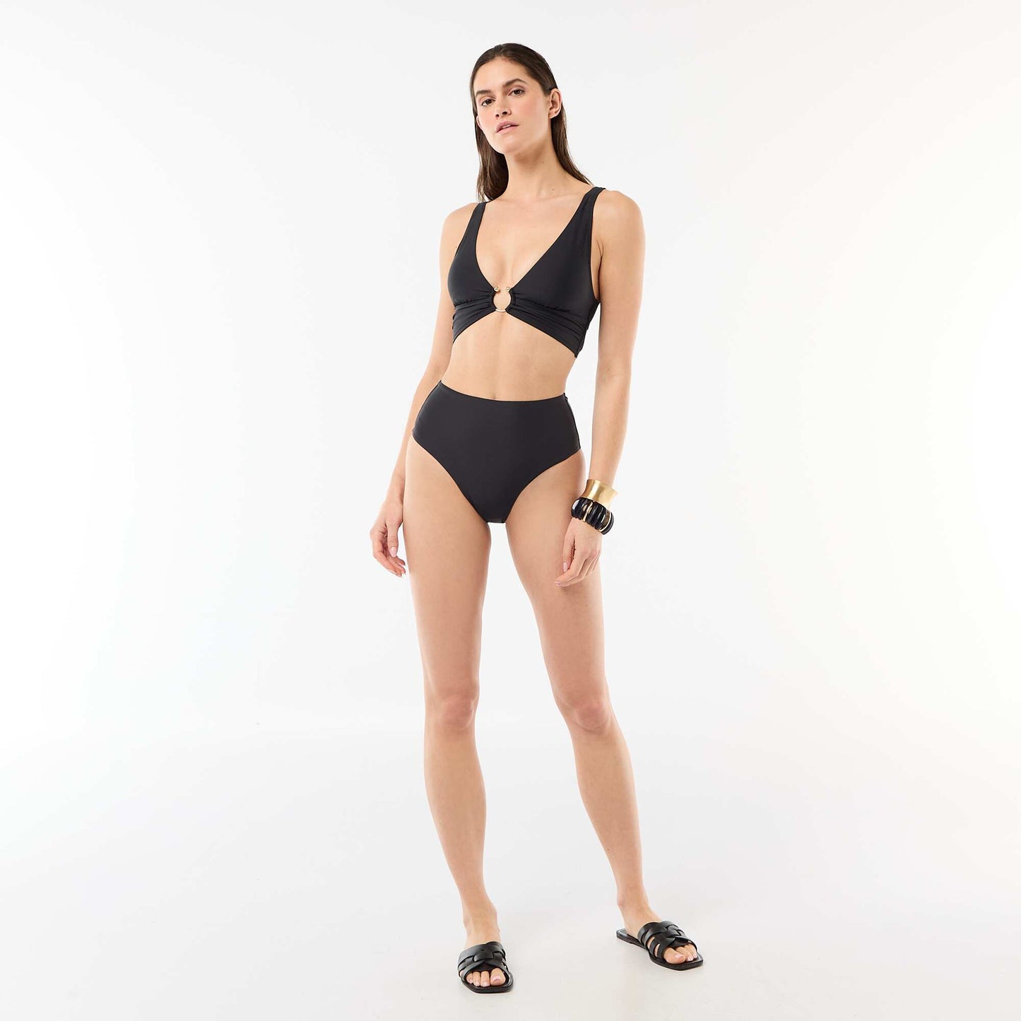 Culotte de bain shapewear taille haute NOIR