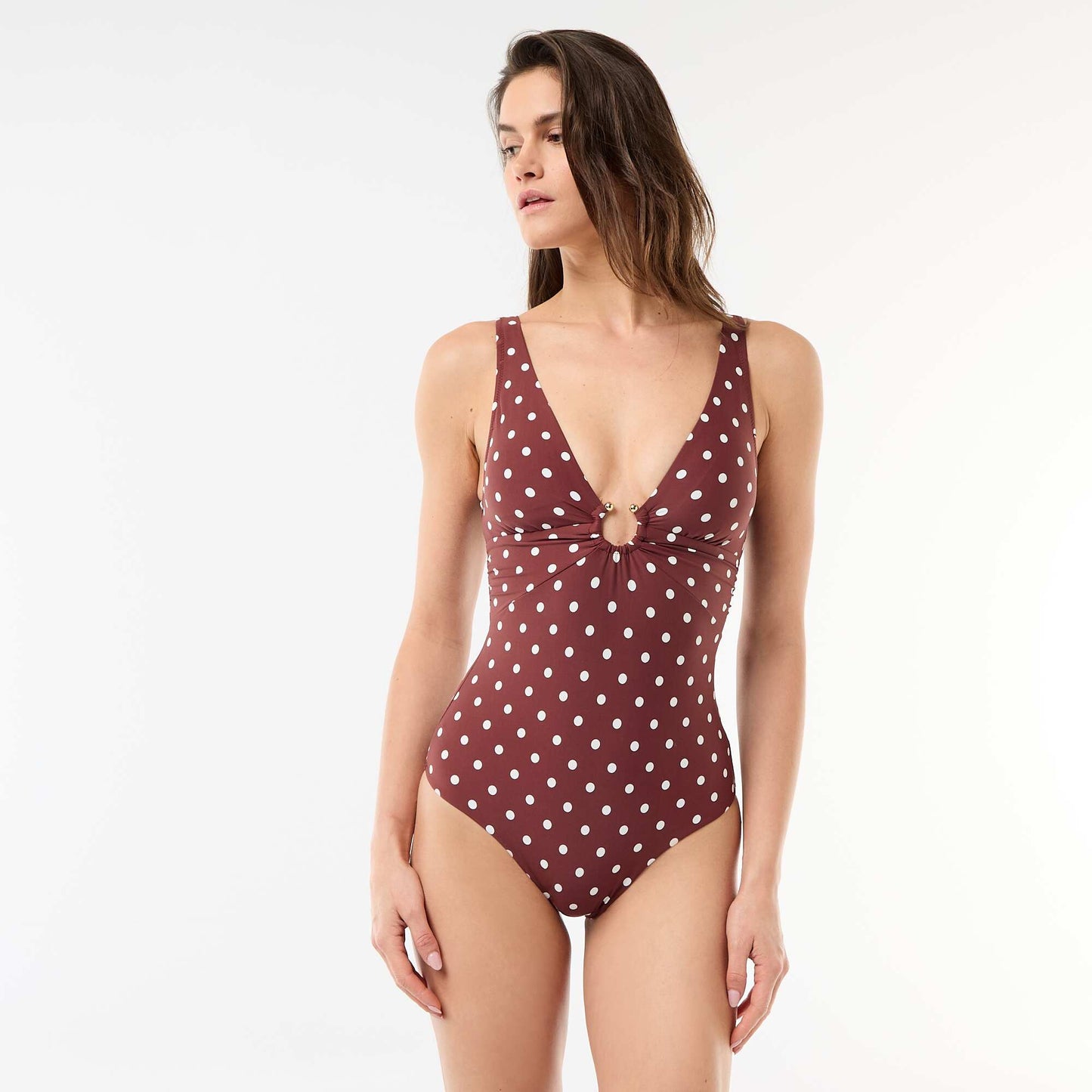 Maillot de bain shapewear 1 pièce MARRON