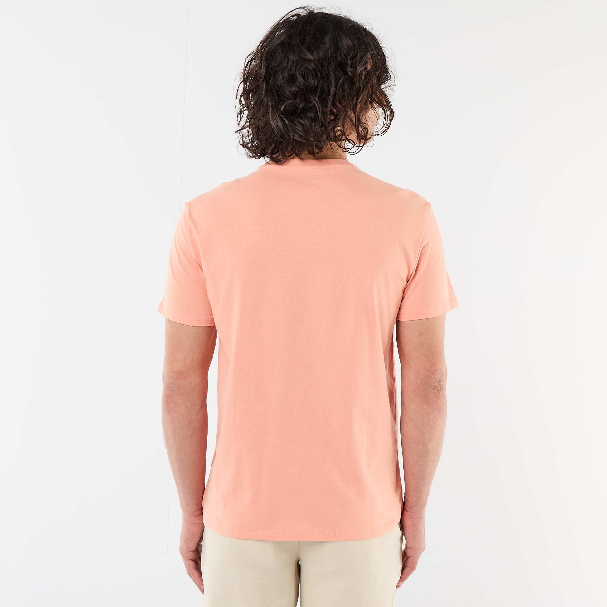 Tee-shirt imprimé recto/verso à manches courtes ORANGE