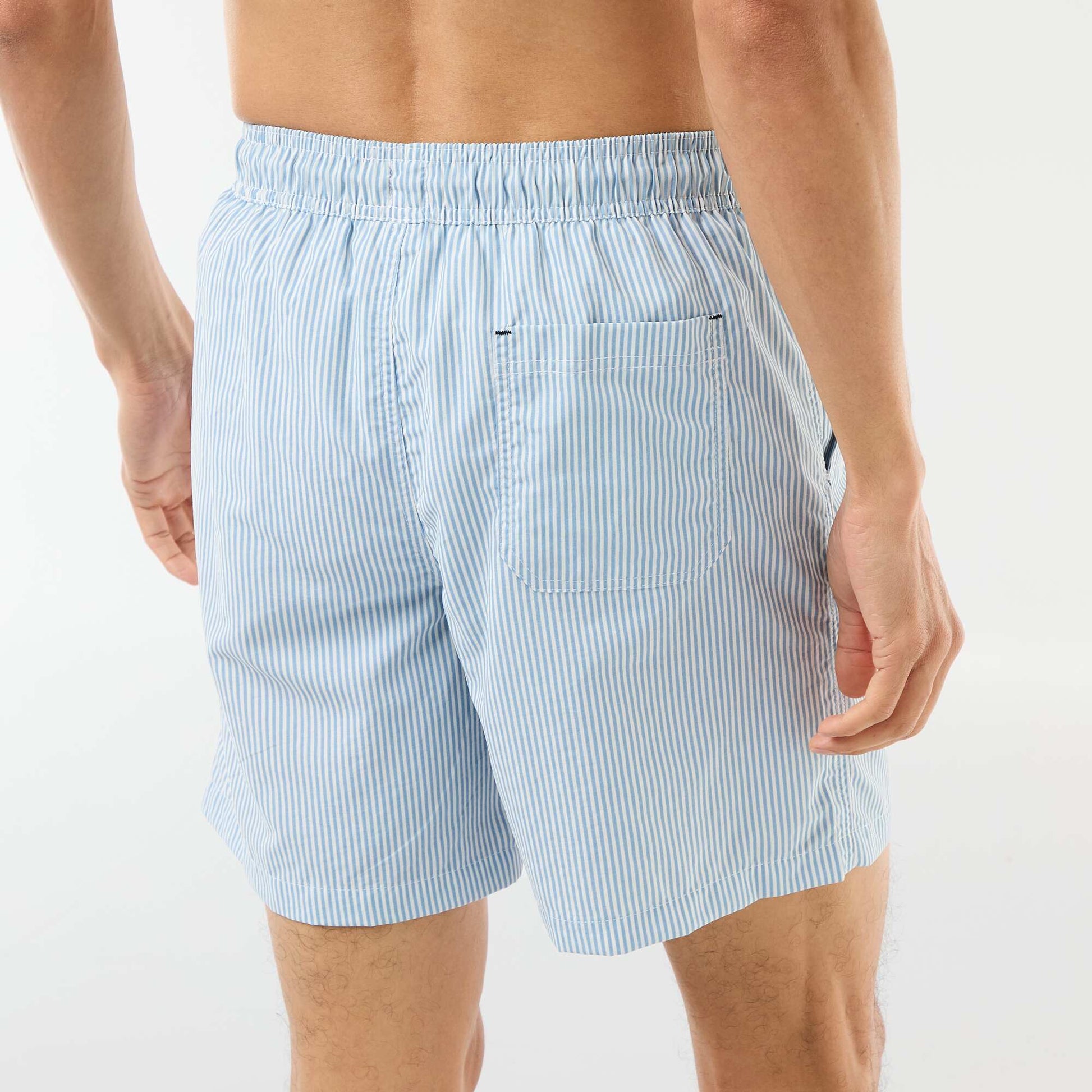 Short de bain rayé BLEU