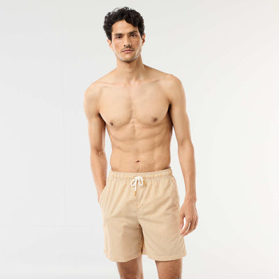Short de bain rayé JAUNE