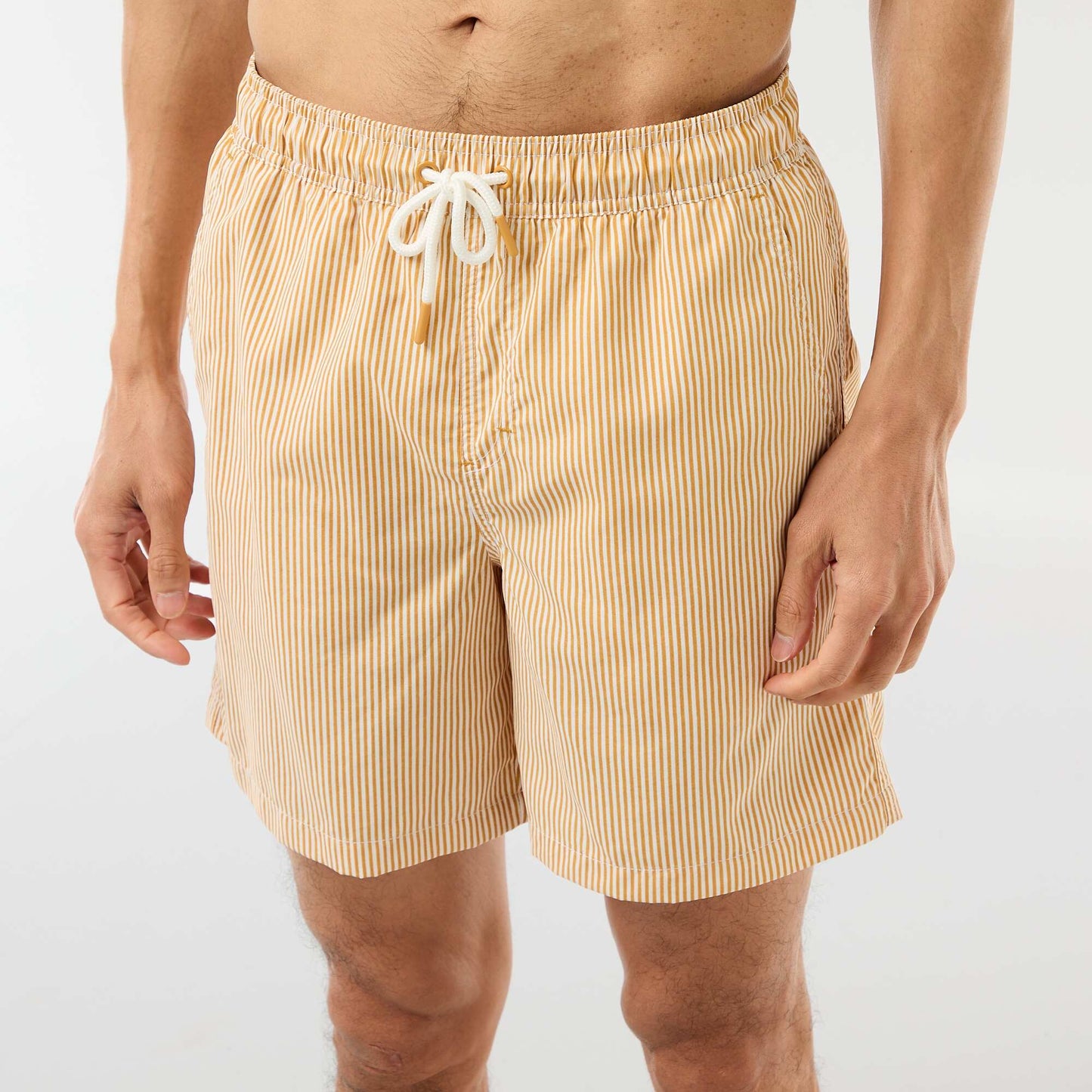 Short de bain rayé JAUNE