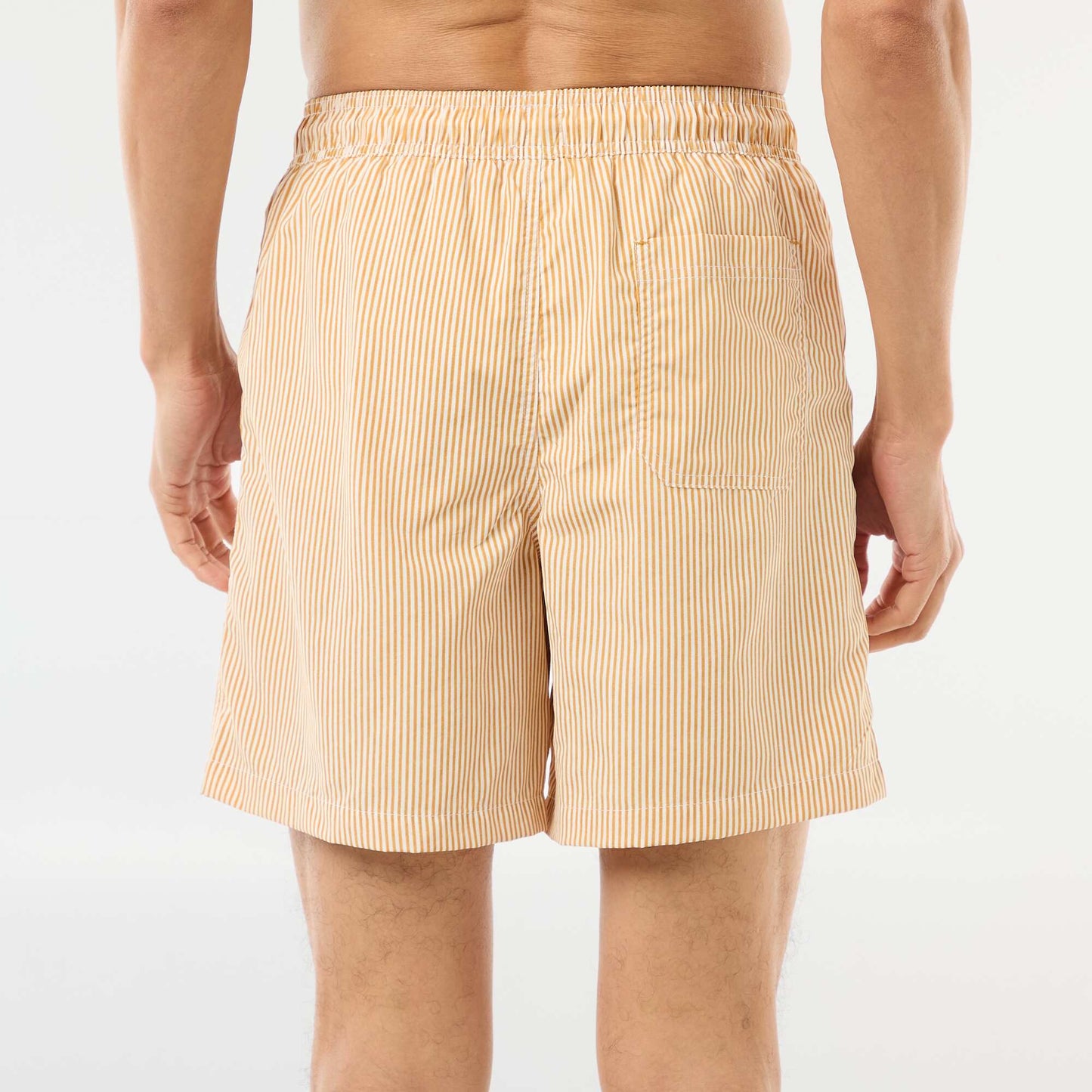 Short de bain rayé JAUNE