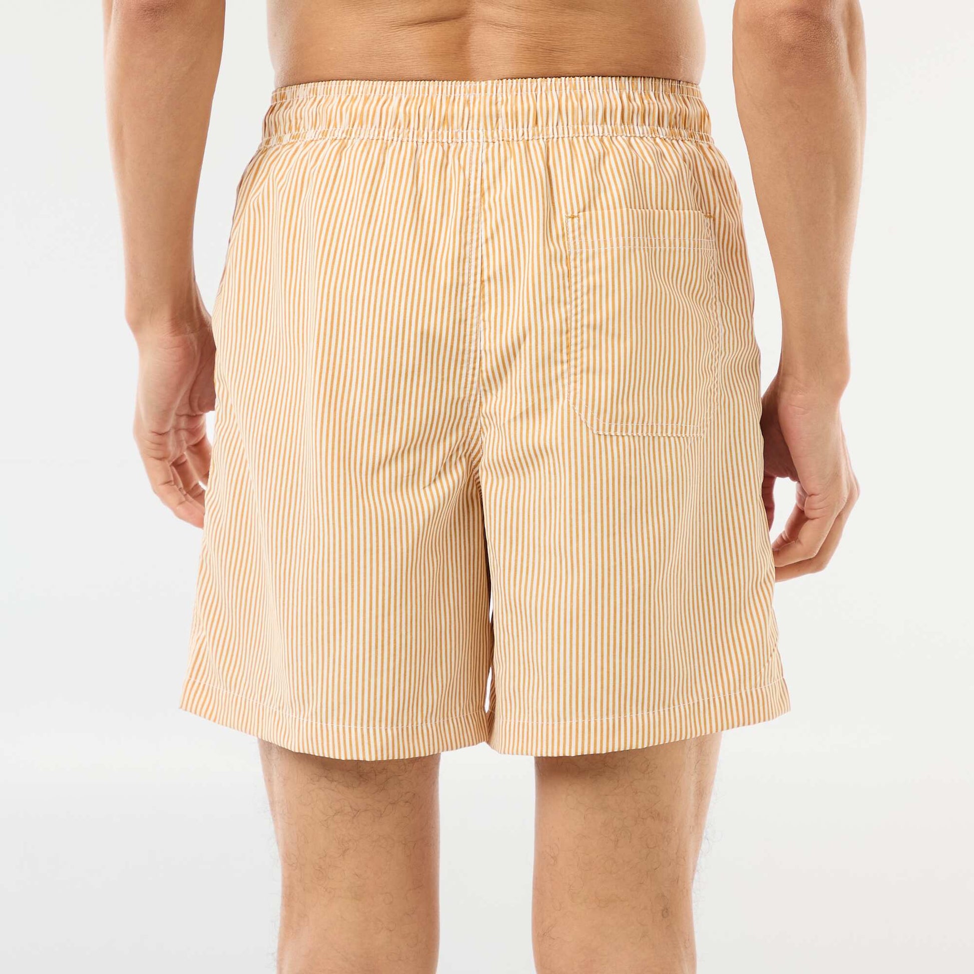 Short de bain rayé JAUNE