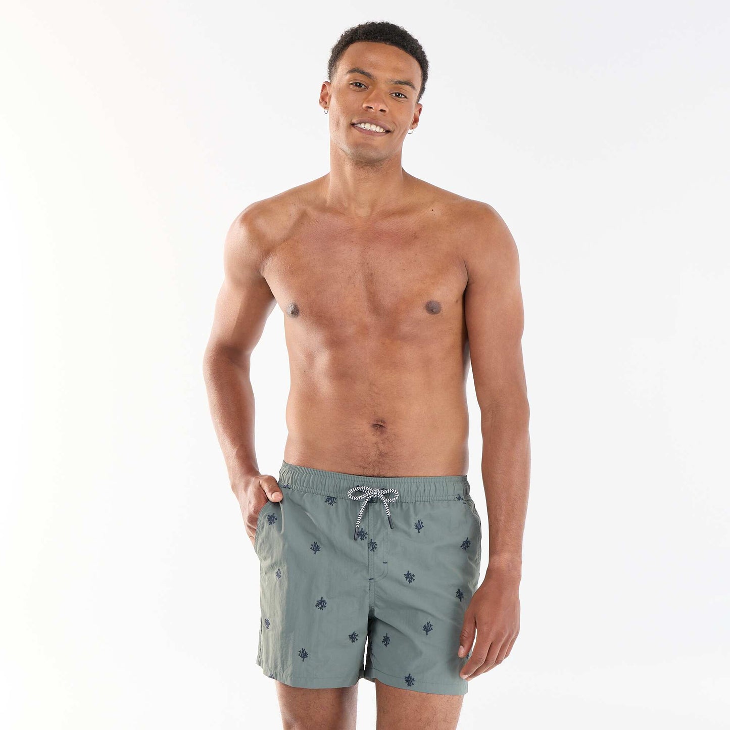 Bermuda de bain à motif VERT