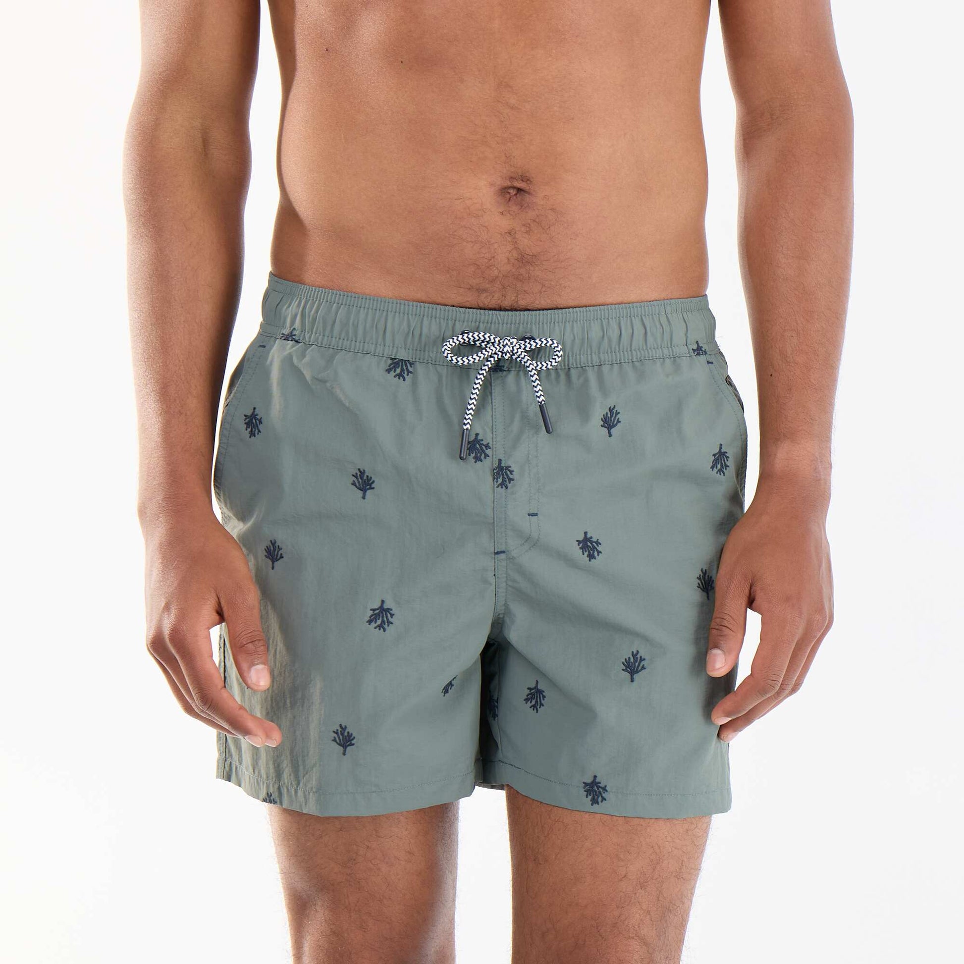 Bermuda de bain à motif VERT