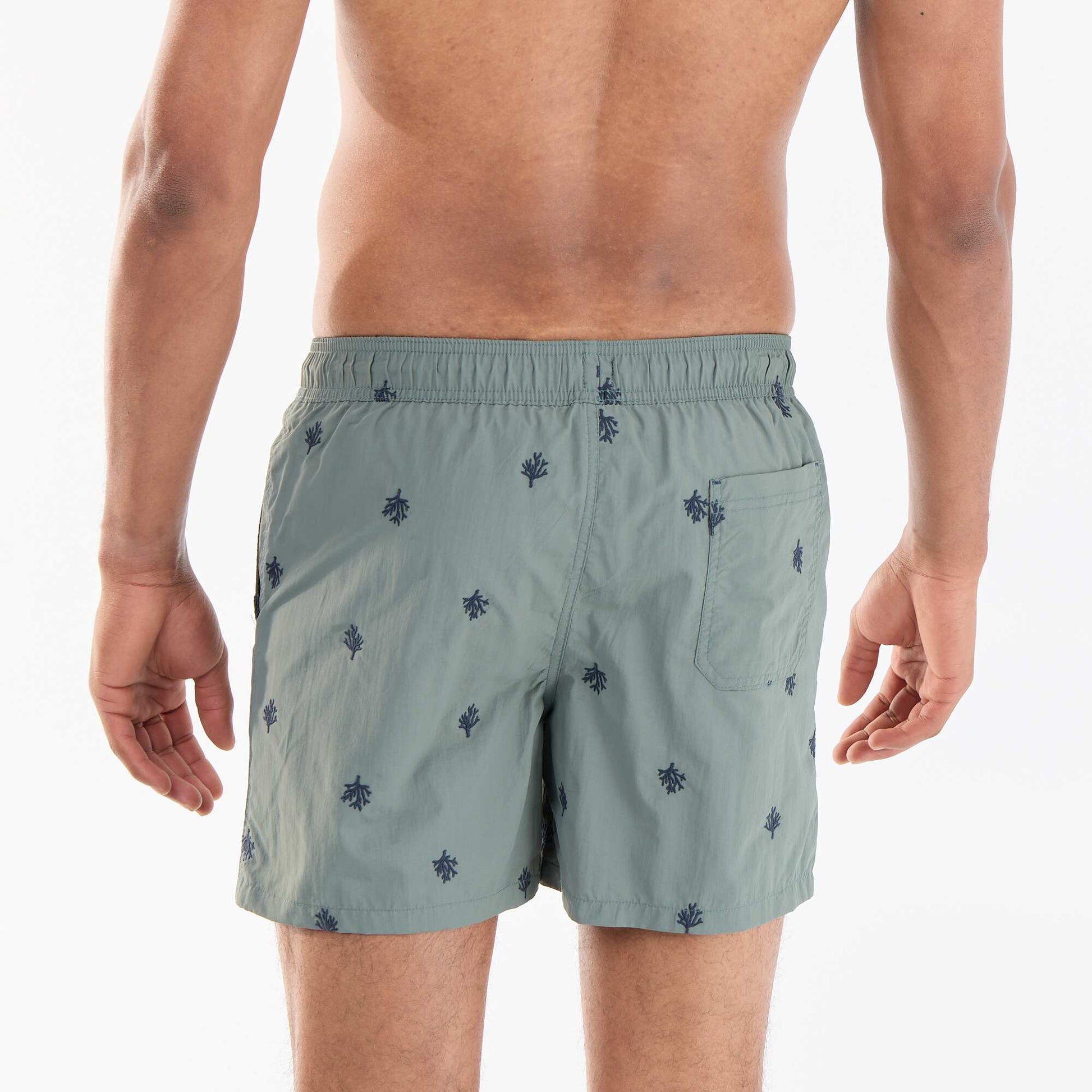 Bermuda de bain à motif VERT