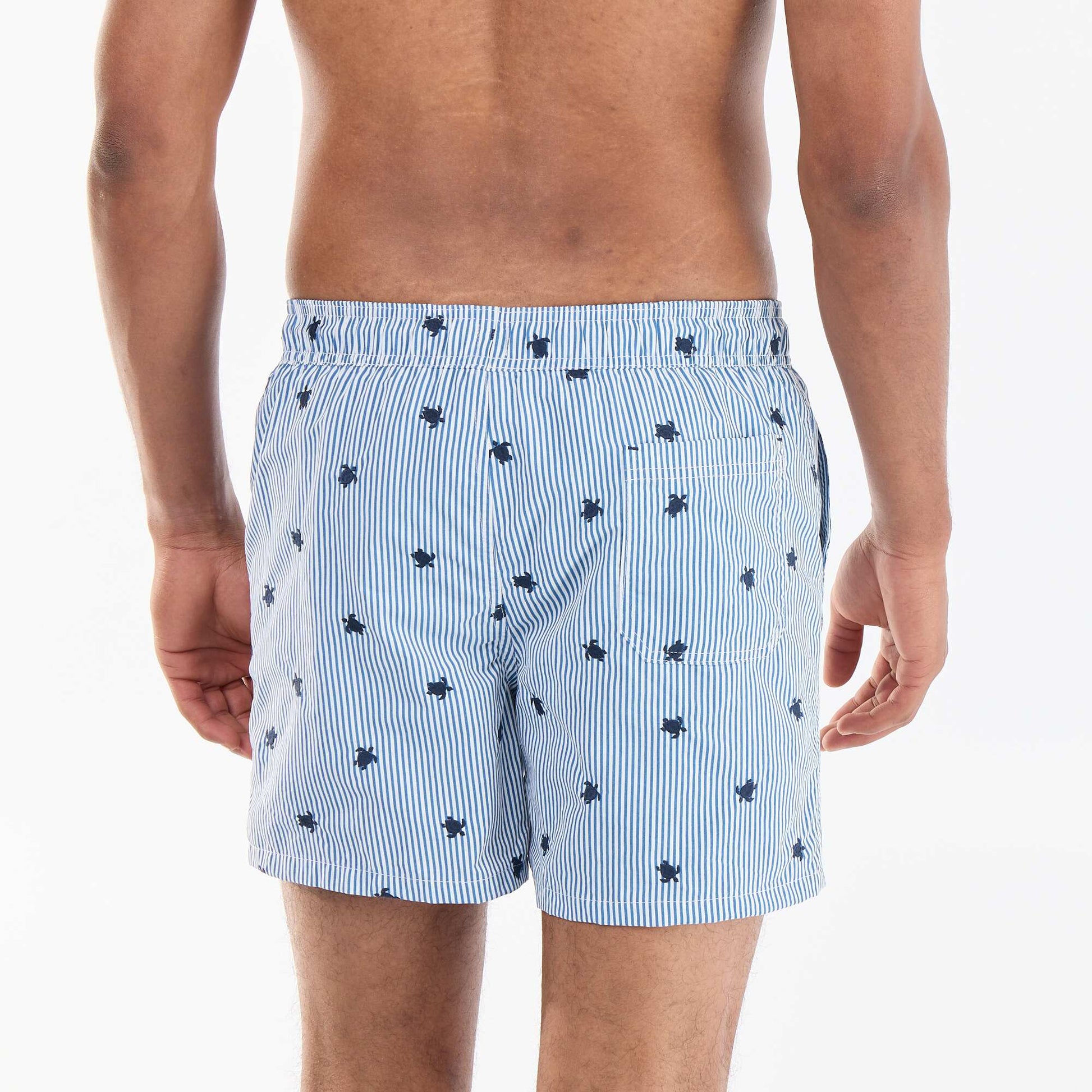 Bermuda de bain à motif BLEU