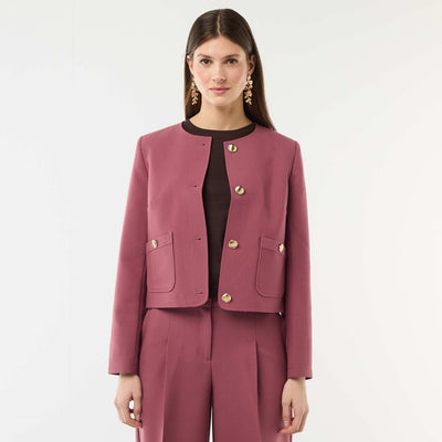 Veste courte de cérémonie unie ROUGE