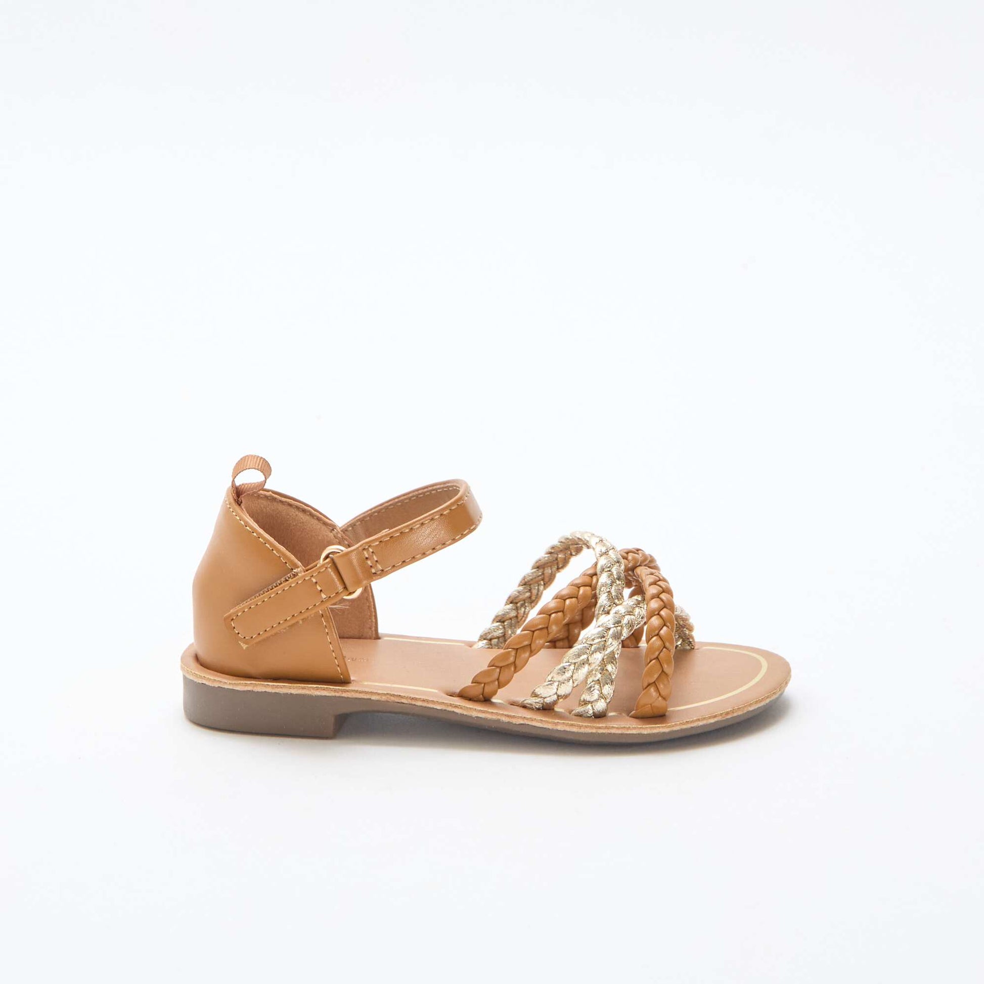 Sandales à multiples brides tressées MARRON