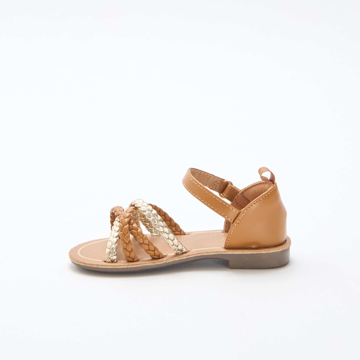 Sandales à multiples brides tressées MARRON