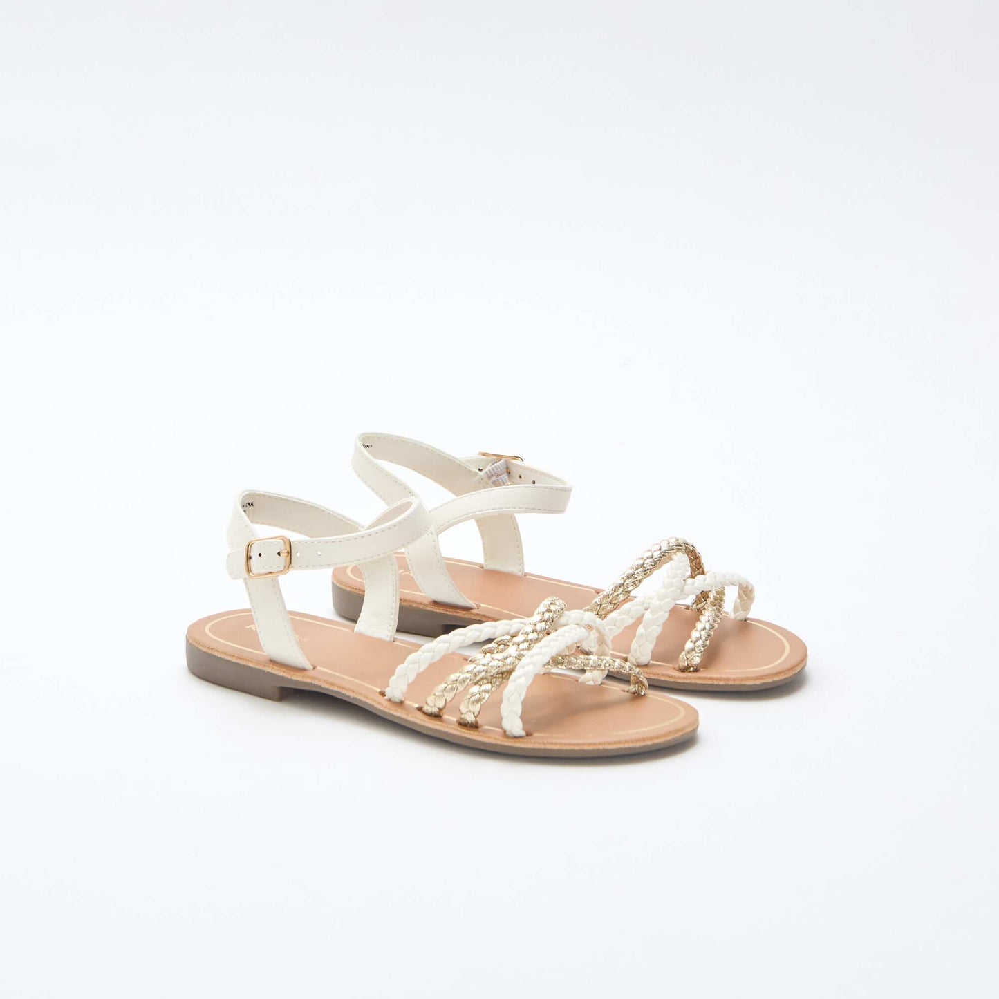 Sandales à multiples brides tressées BLANC