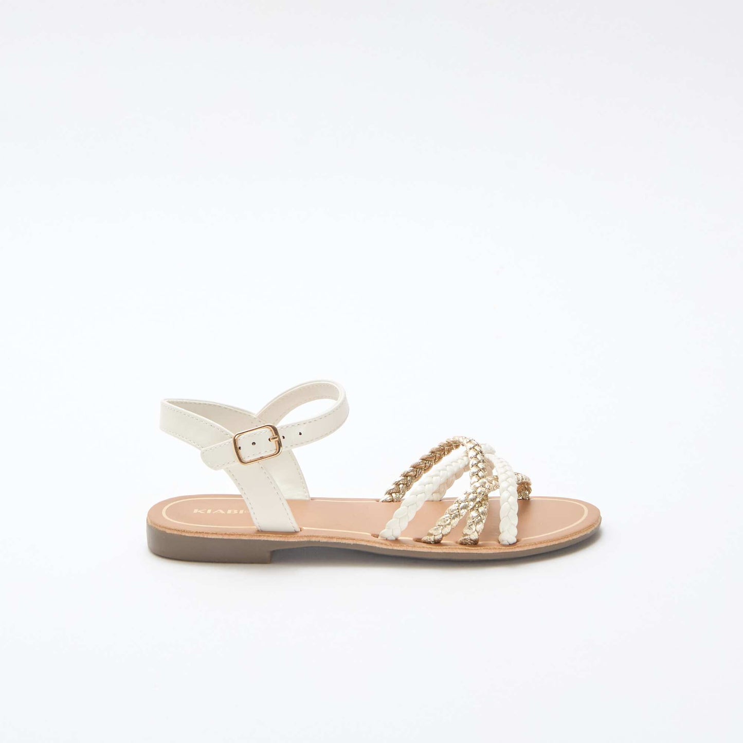 Sandales à multiples brides tressées BLANC