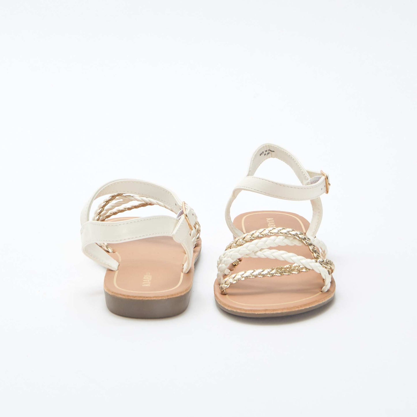 Sandales à multiples brides tressées BLANC