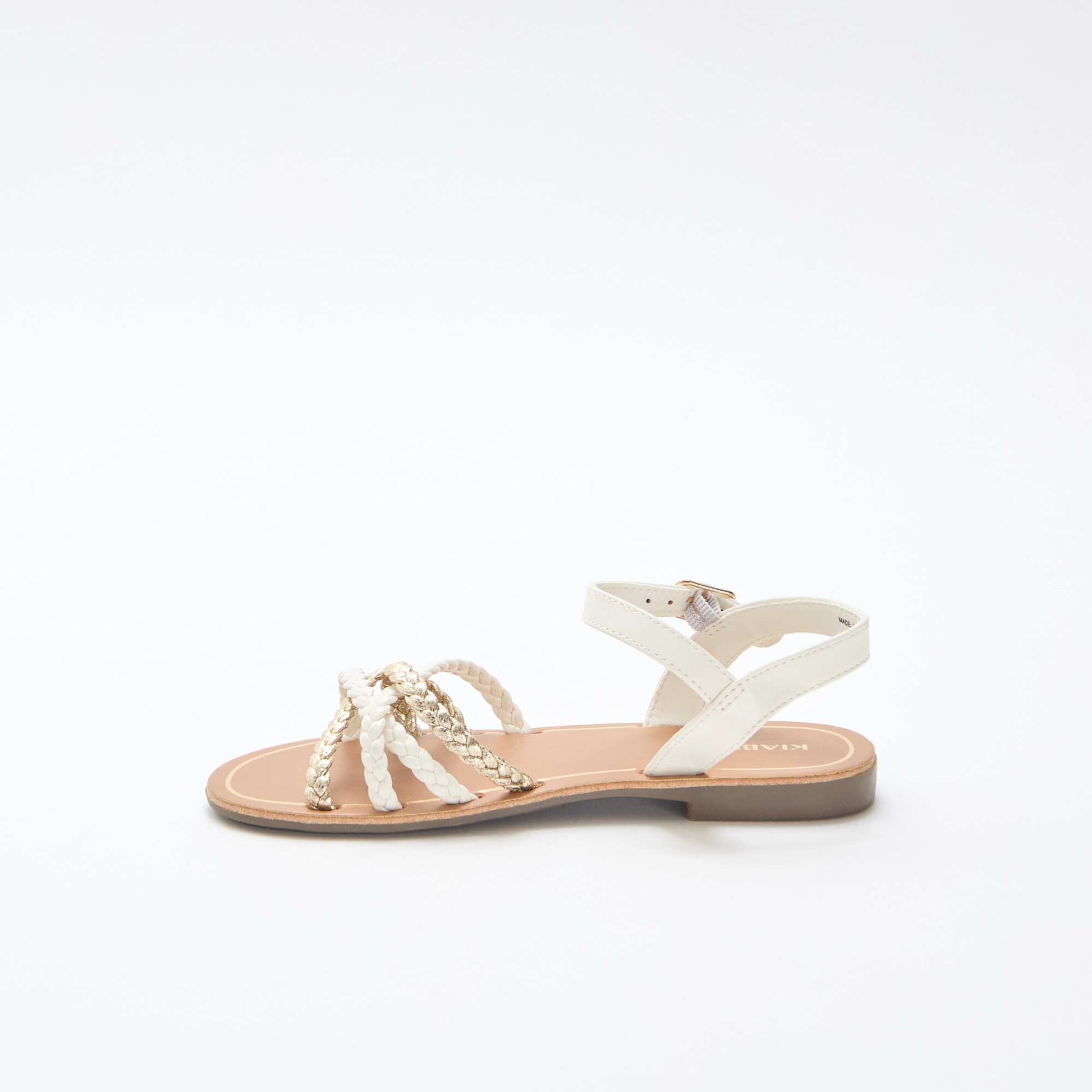 Sandales à multiples brides tressées BLANC