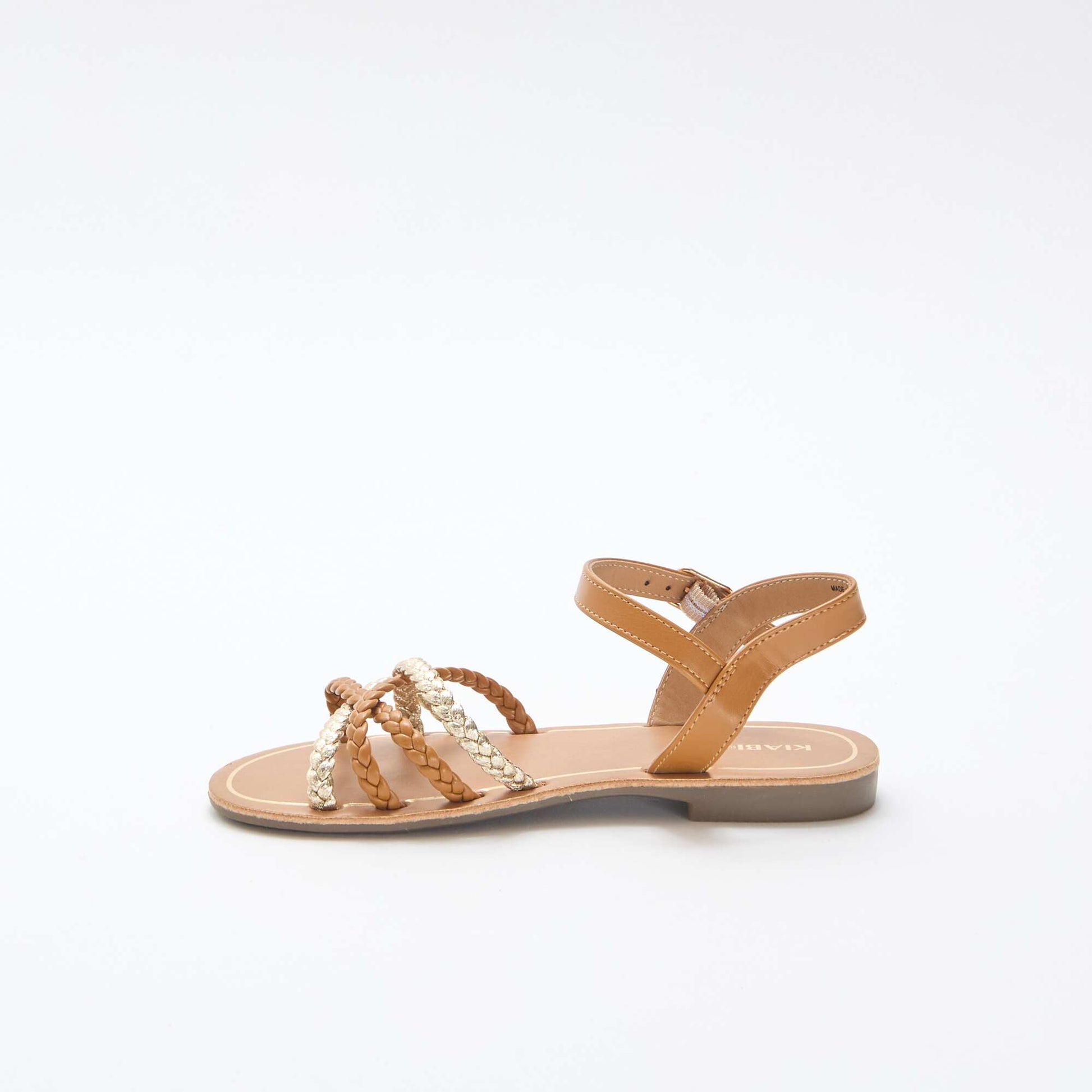 Sandales à multiples brides tressées MARRON