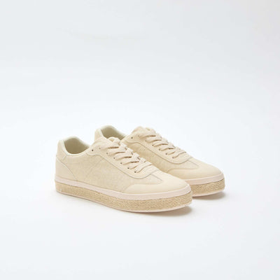 Baskets bi matière et semelle espadrille BEIGE