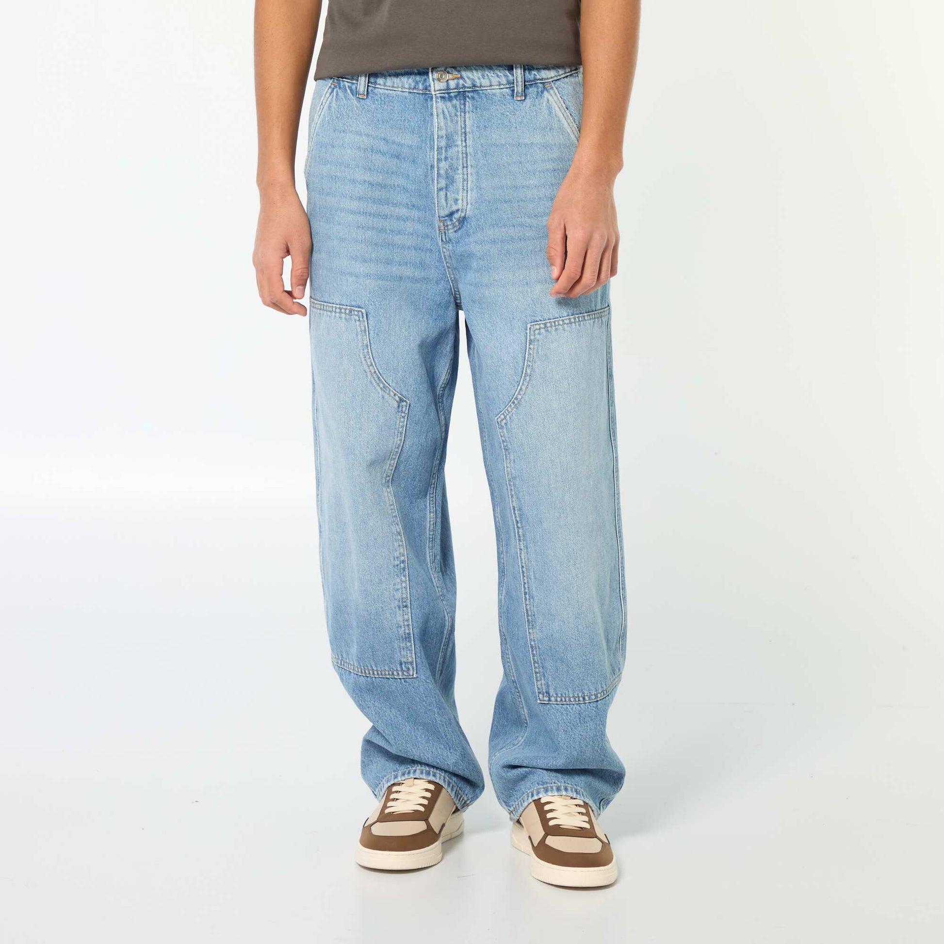 Pantalon Baggy fit denim BLEU