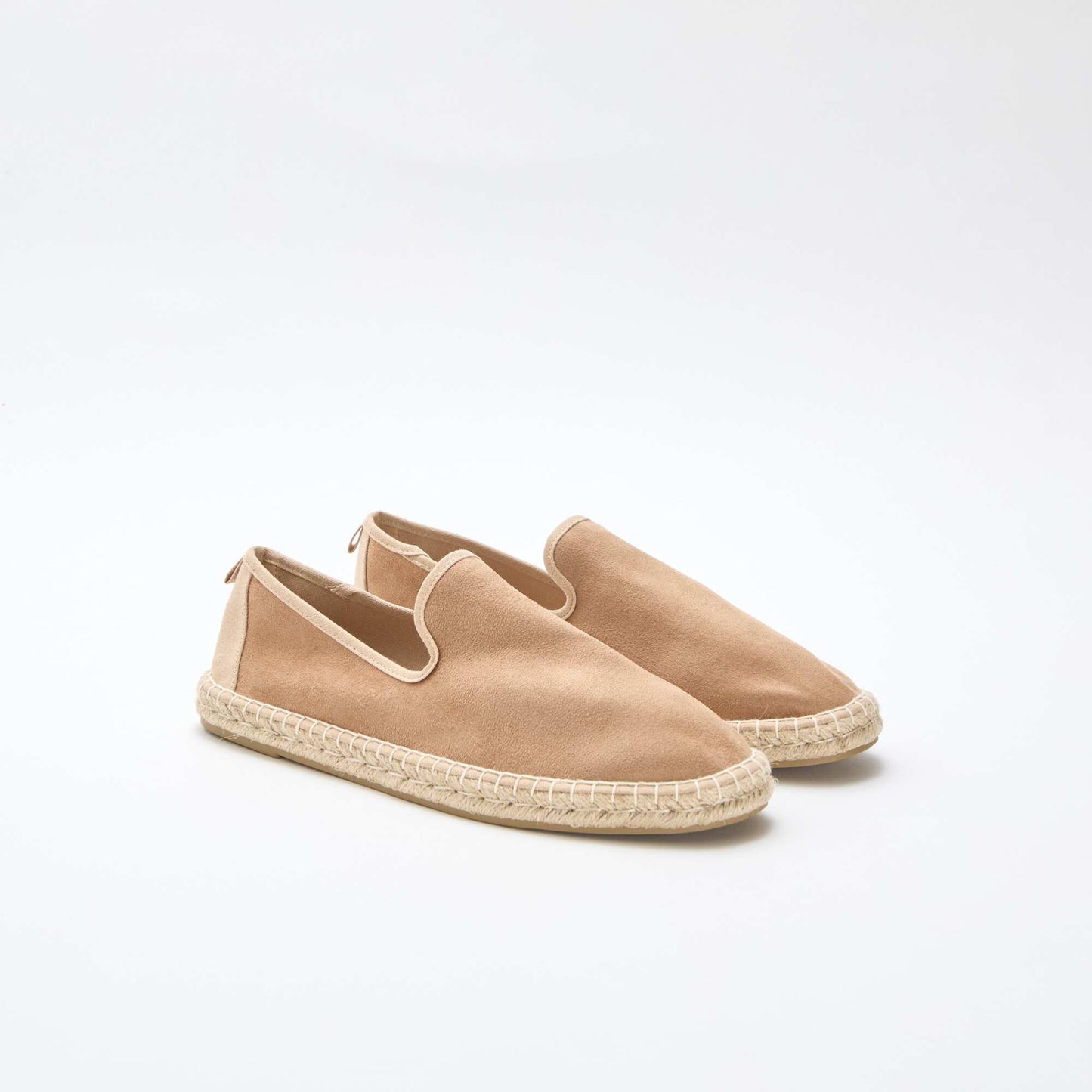 Espadrille en suédine à semelle plate MARRON