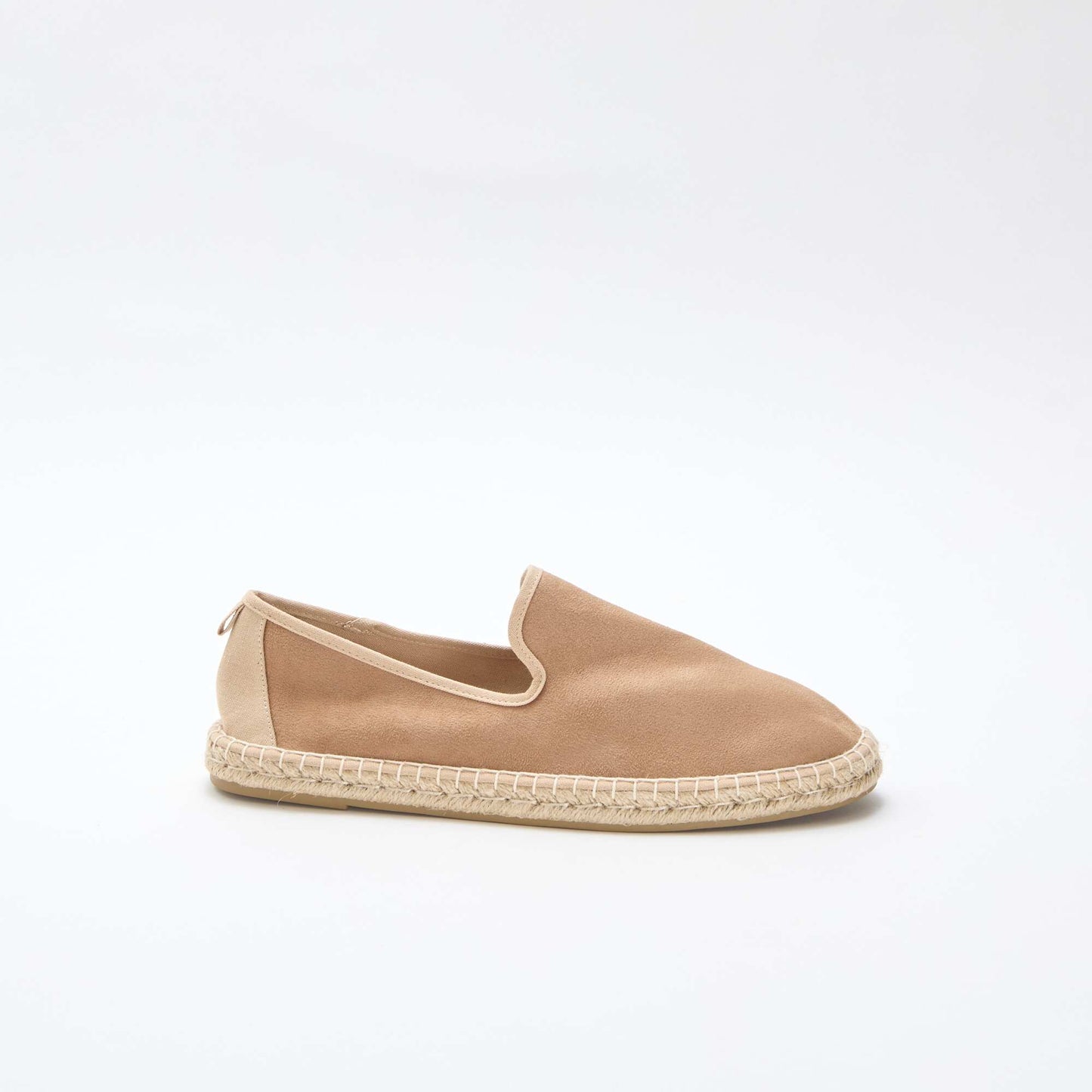 Espadrille en suédine à semelle plate MARRON
