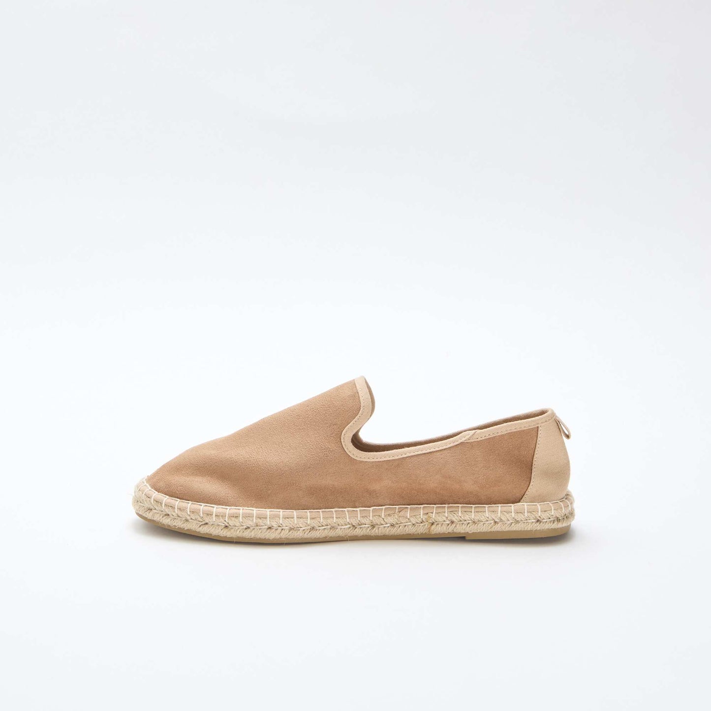 Espadrille en suédine à semelle plate MARRON