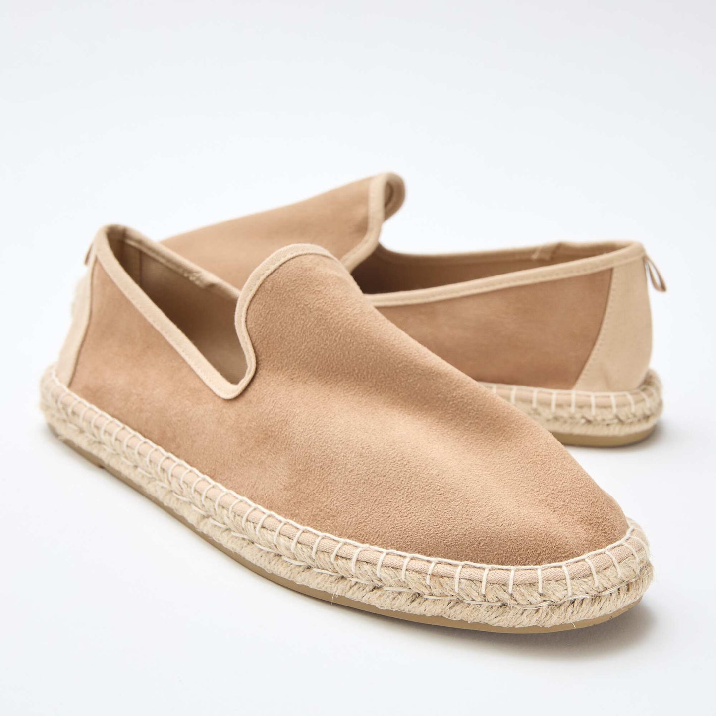 Espadrille en suédine à semelle plate MARRON