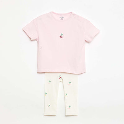 Ensemble 2 pièces T-shirt + legging VIOLET