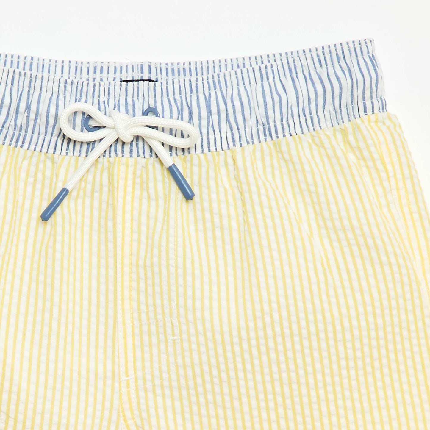 Short de bain rayé avec cordons de serrage JAUNE