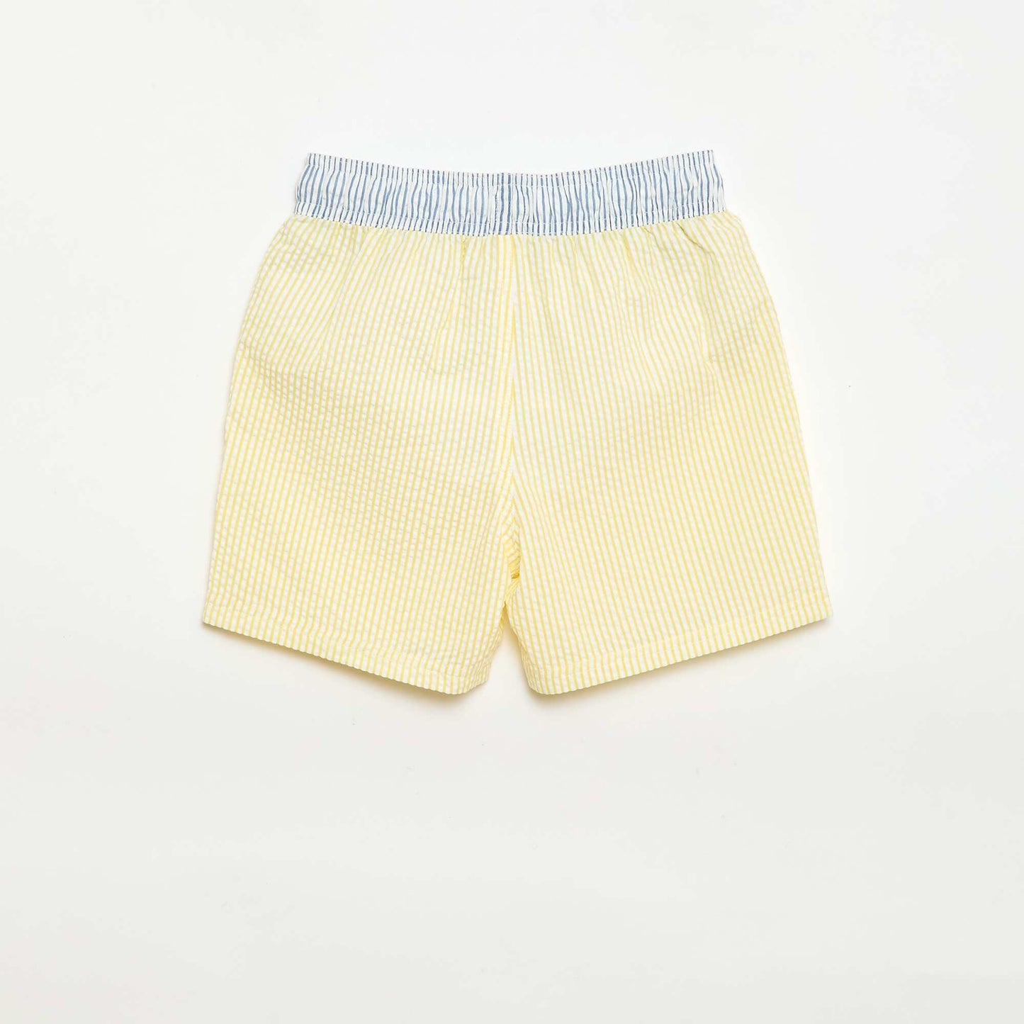 Short de bain rayé avec cordons de serrage JAUNE