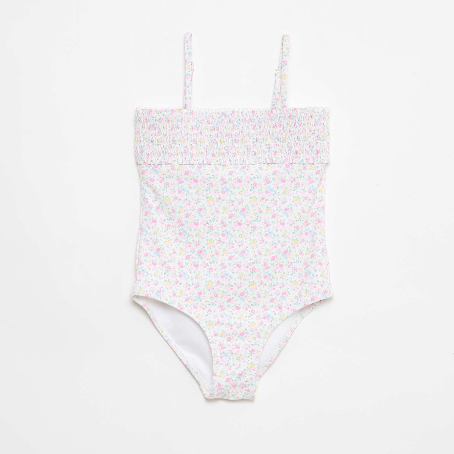 Maillot de bain smock avec chouchou BLANC