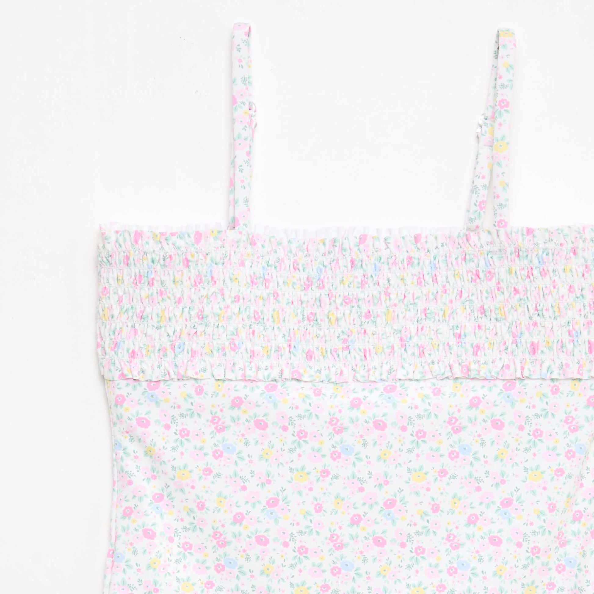 Maillot de bain smock avec chouchou BLANC
